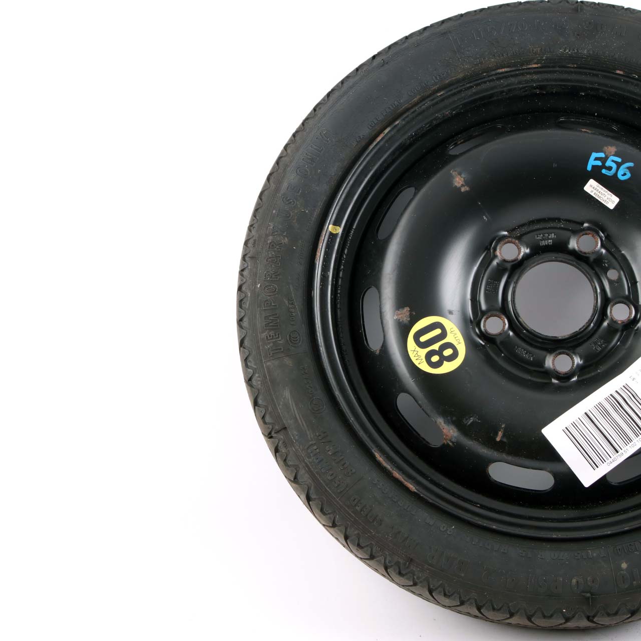 Ersatzrad Mini F55 F56 F57 Kompaktstahl Schwarz 115/70 R15 3,5J ET:28 6851506