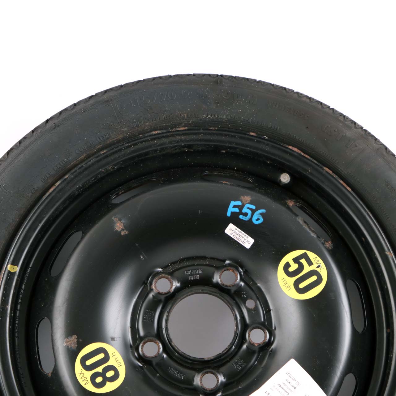 Ersatzrad Mini F55 F56 F57 Kompaktstahl Schwarz 115/70 R15 3,5J ET:28 6851506