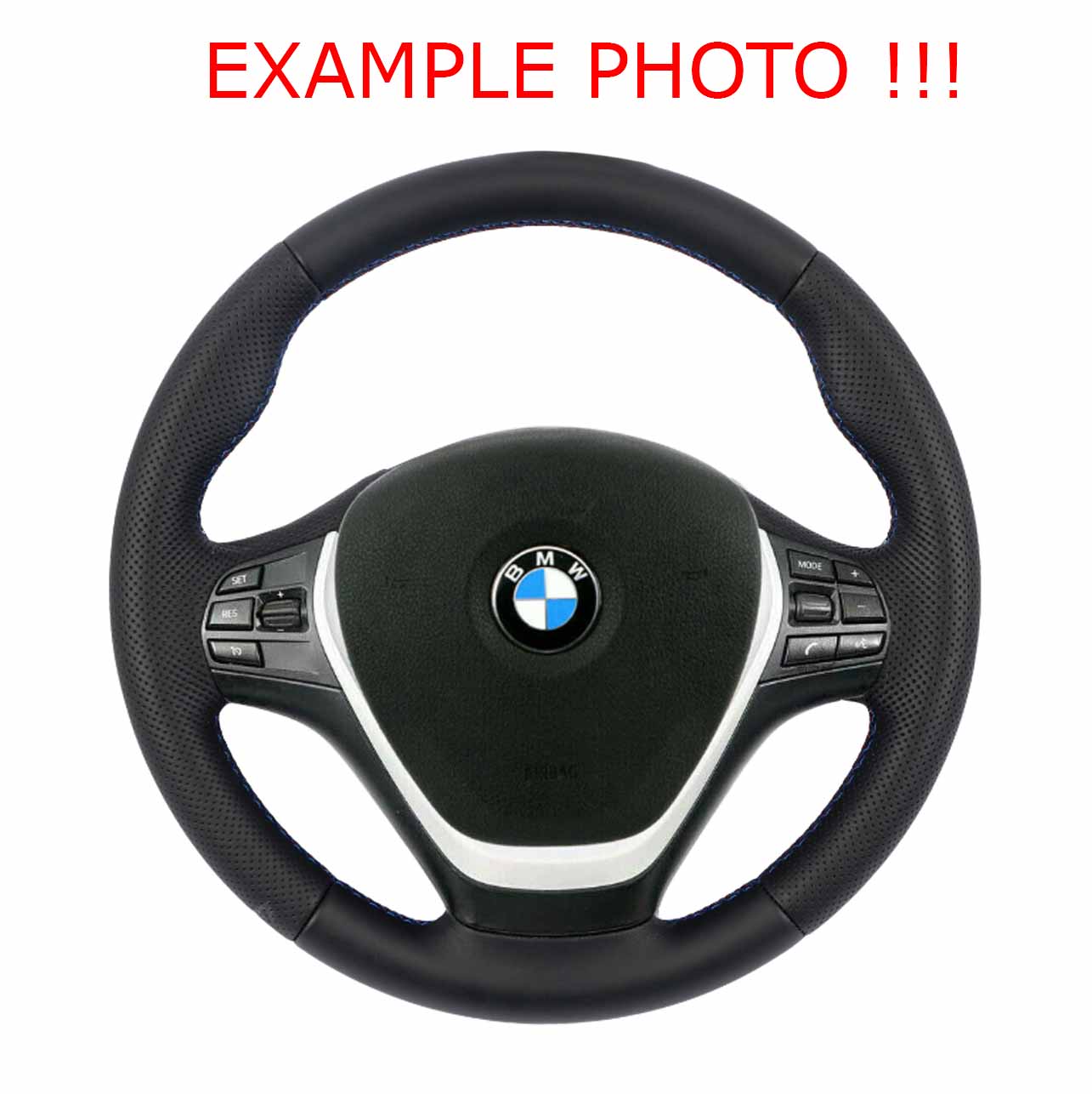 BMW F20 F21 F30 F31 F32 F36 NEW Black Leather Sport Steering Wheel M-tricolored