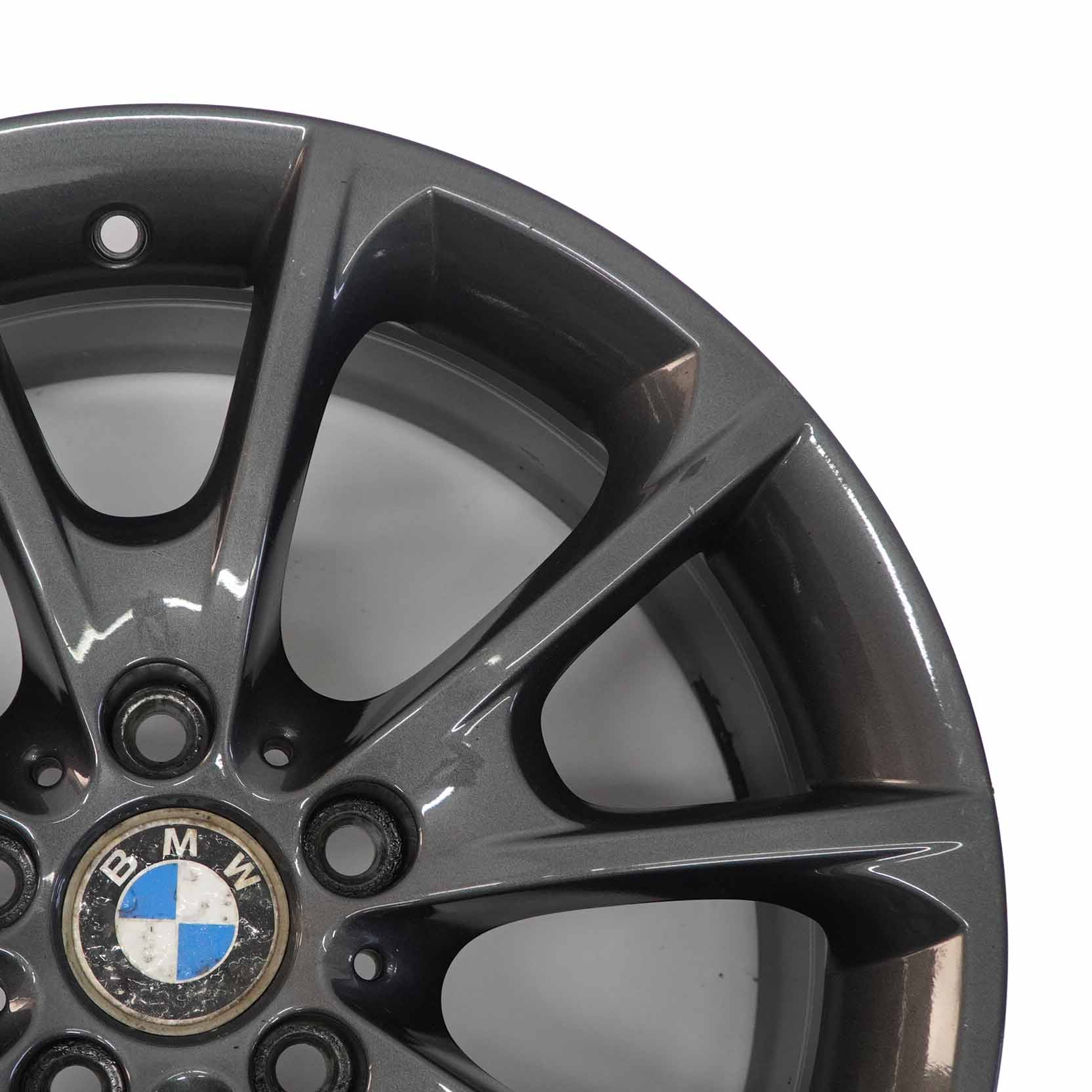 BMW F30 F32 LCI Schwarzes Leichtmetallrad 18" 8.5J ET:47 V-Speiche 398 6874821