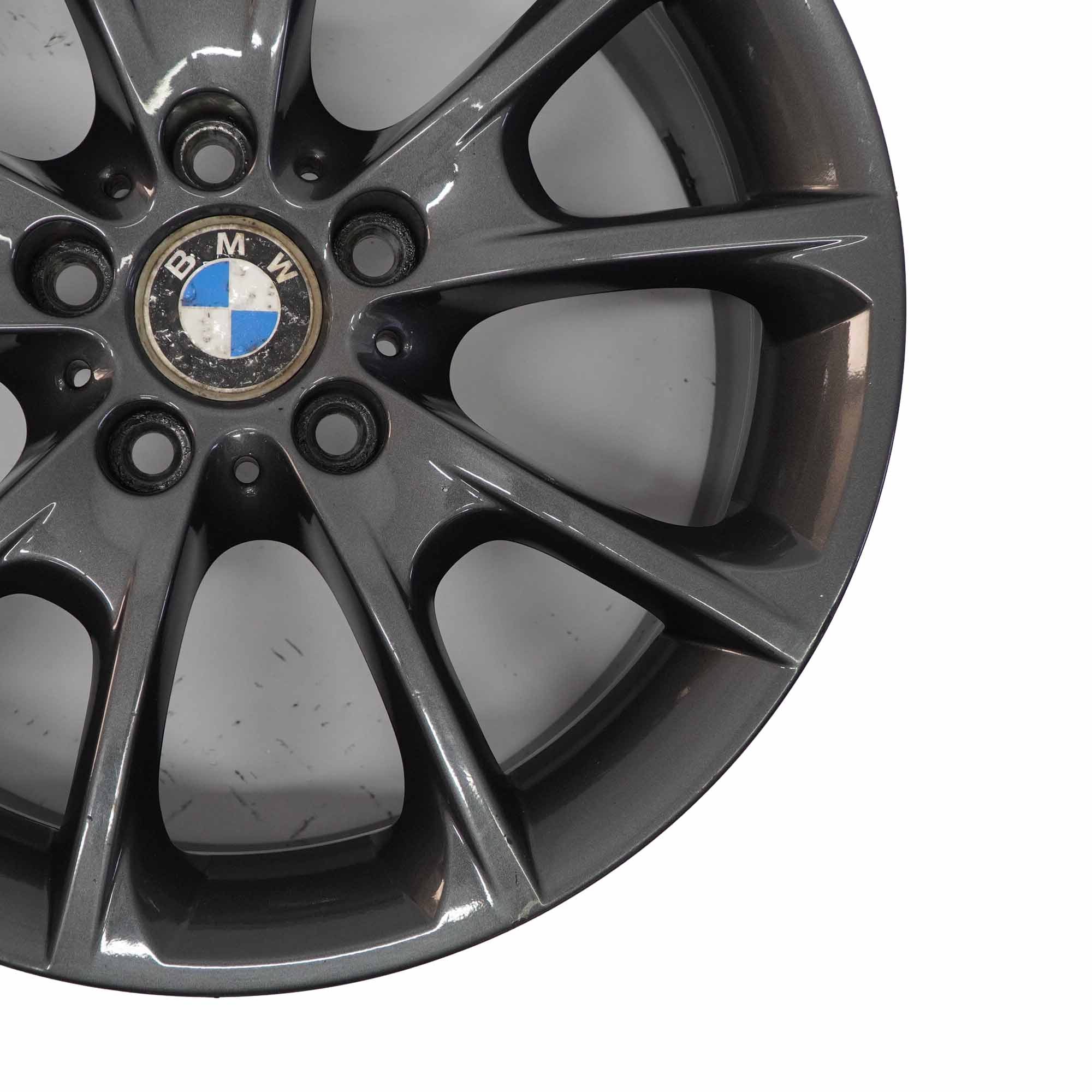 BMW F30 F32 LCI Schwarzes Leichtmetallrad 18" 8.5J ET:47 V-Speiche 398 6874821