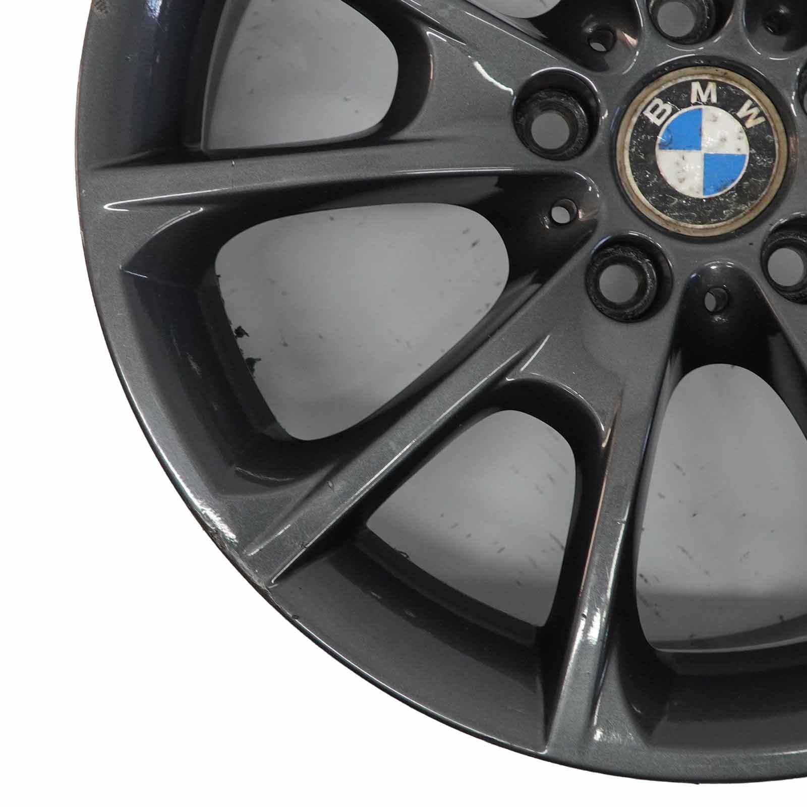 BMW F30 F32 LCI Schwarzes Leichtmetallrad 18" 8.5J ET:47 V-Speiche 398 6874821