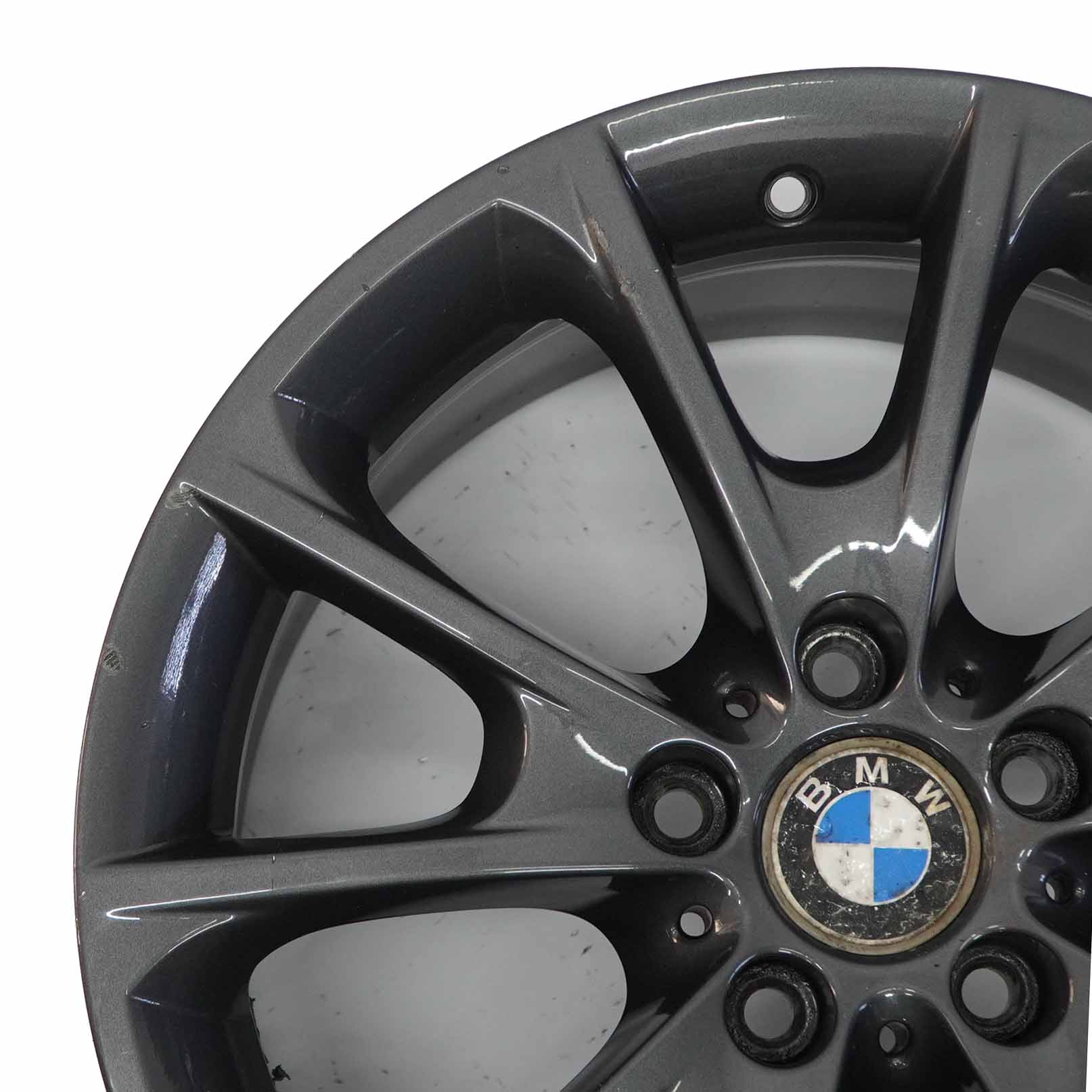 BMW F30 F32 LCI Schwarzes Leichtmetallrad 18" 8.5J ET:47 V-Speiche 398 6874821