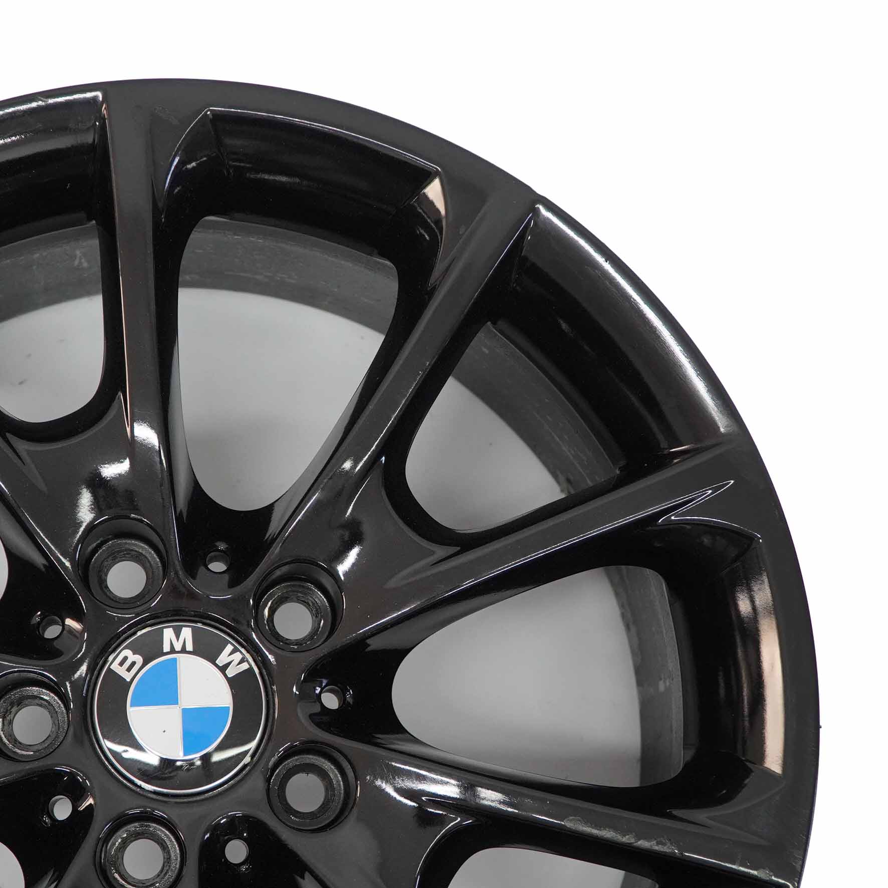 BMW F30 F32 LCI Schwarzes Leichtmetallrad 18" 8.5J ET:47 V-Speiche 398 6874821