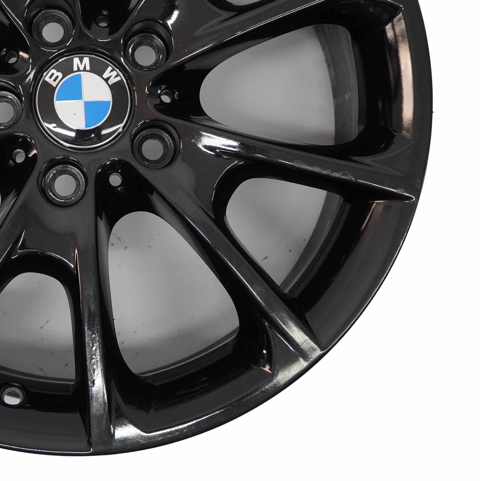 BMW F30 F32 LCI Schwarzes Leichtmetallrad 18" 8.5J ET:47 V-Speiche 398 6874821