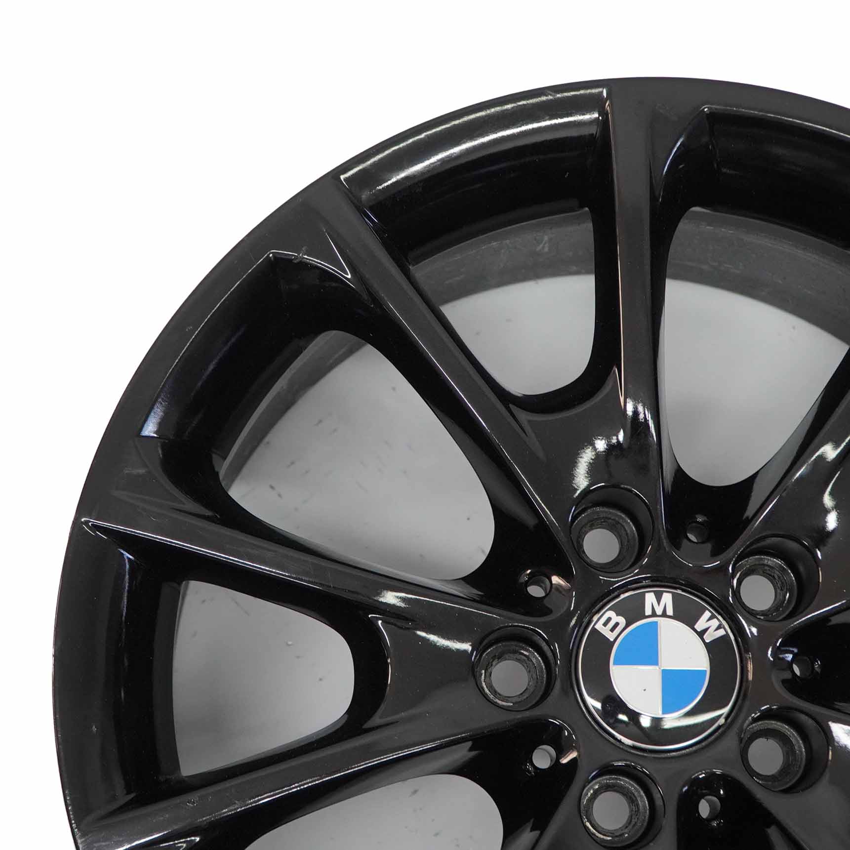 BMW F30 F32 LCI Schwarzes Leichtmetallrad 18" 8.5J ET:47 V-Speiche 398 6874821