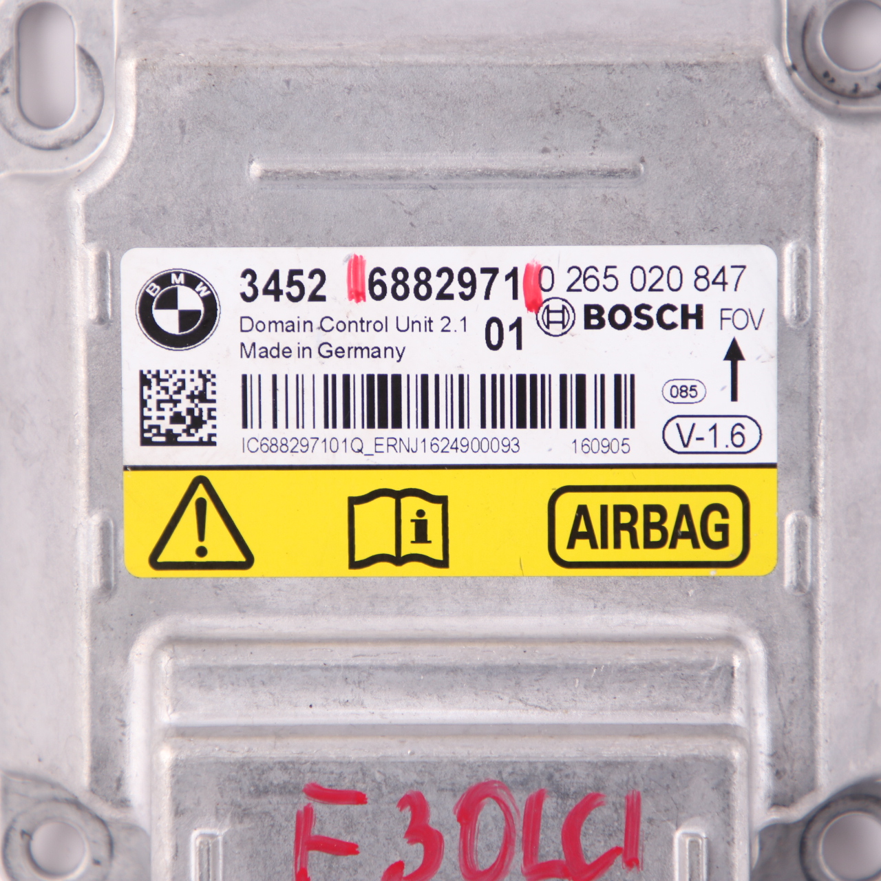 BMW F20 F21 F30 F31 ECU ICM Plus Steuergerät Modul Airbag 6882971