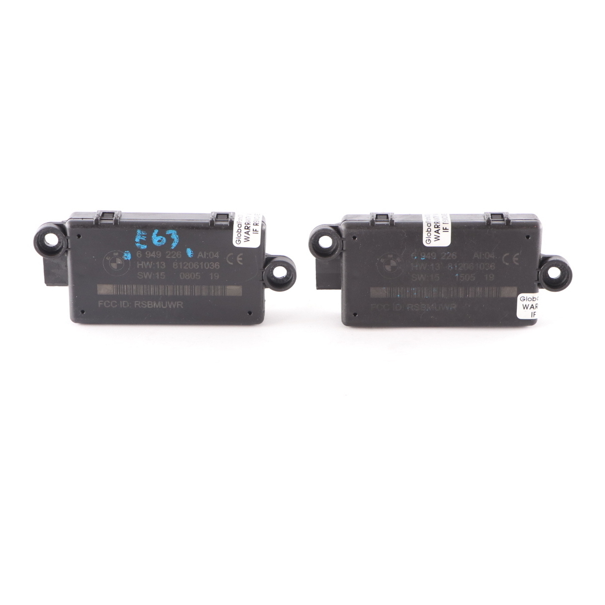 2 x BMW E63 E64 DWA Tür alarm anlage Modul Steuergerät Satz 6949226