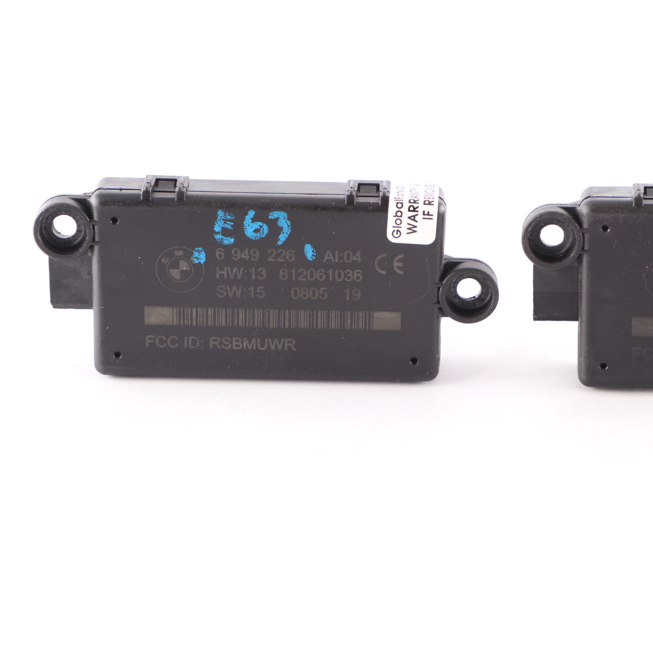 2 x BMW E63 E64 DWA Tür alarm anlage Modul Steuergerät Satz 6949226