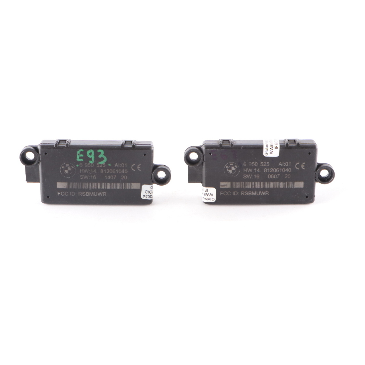 2 x BMW E63 E64 E93 Alarm anlage Modul Sensor DWA Steuergerät Set 6950525