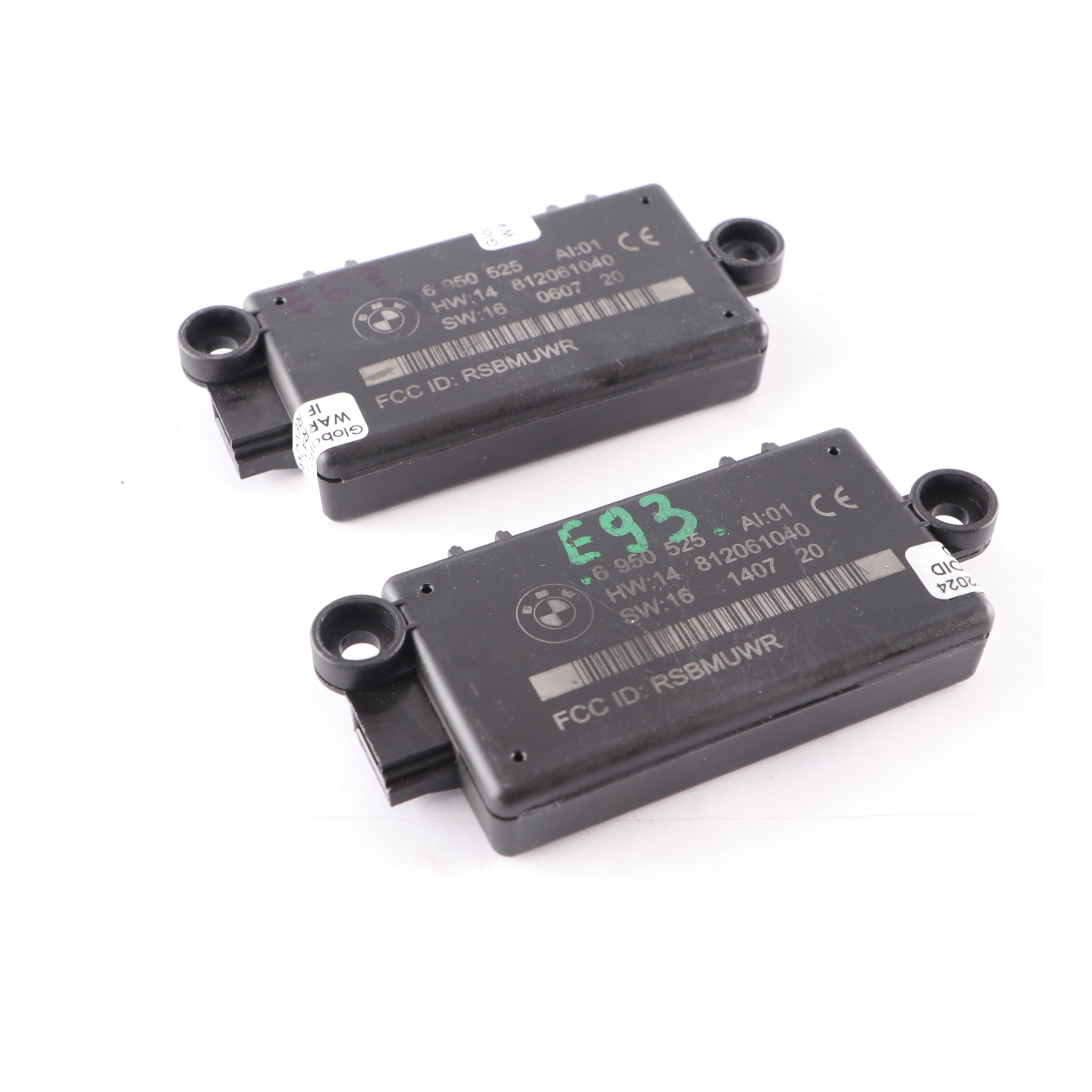 2 x BMW E63 E64 E93 Alarm anlage Modul Sensor DWA Steuergerät Set 6950525