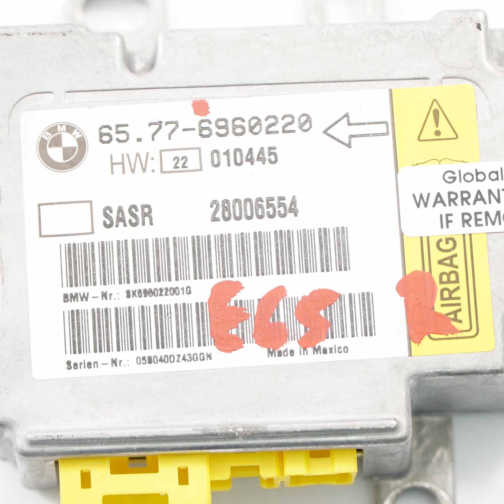 Airbagmodul BMW E65 E66 Airbag A-Säulen-Sensor rechts Steuergerät 6960220