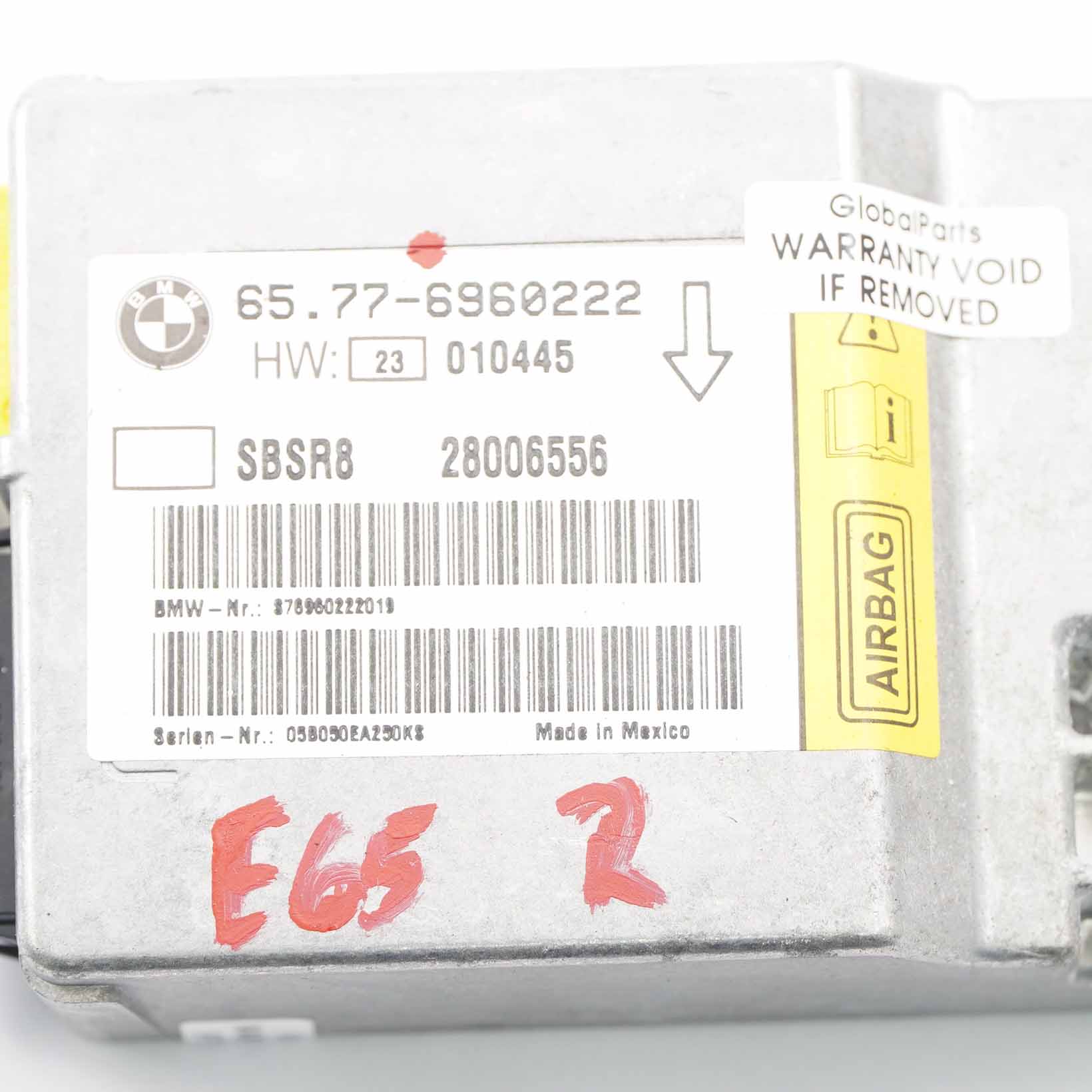 Airbag Modul BMW E65 E66 Sensor B-Säule Rechts Steuergerät Airbag 6960222