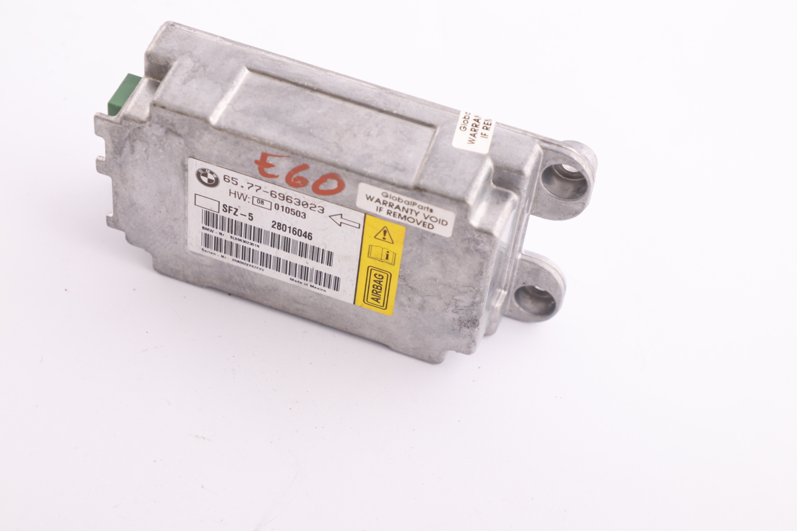 BMW 5er 6er E60 E61 E63 Airbag ECU Steuergerät Mitte Fahrzeug sensor