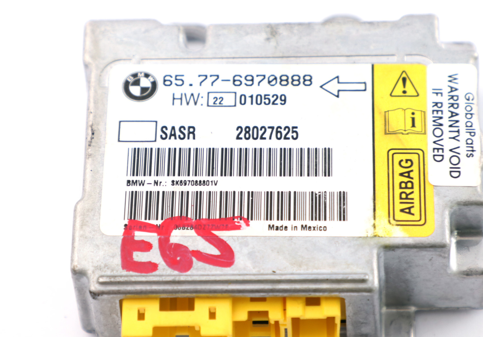 BMW 7 er E65 E66 E67 A-Säule Rechts Sensor Steuergerät 6970888