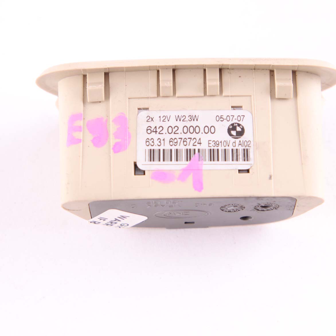 *BMW 3 er E92 E93 LCI Fussraumleuchte Lampe Licht Hinten Cremebeige 6976724