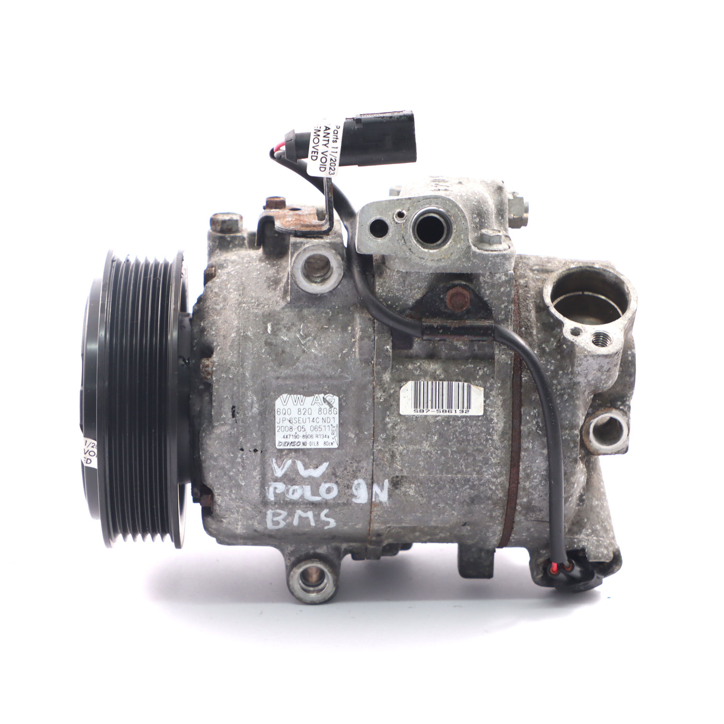 VW Polo 9N Mk4 1.4 TDI BMS Air Con Conditioning Compressor A/C Pump 6Q0820808G