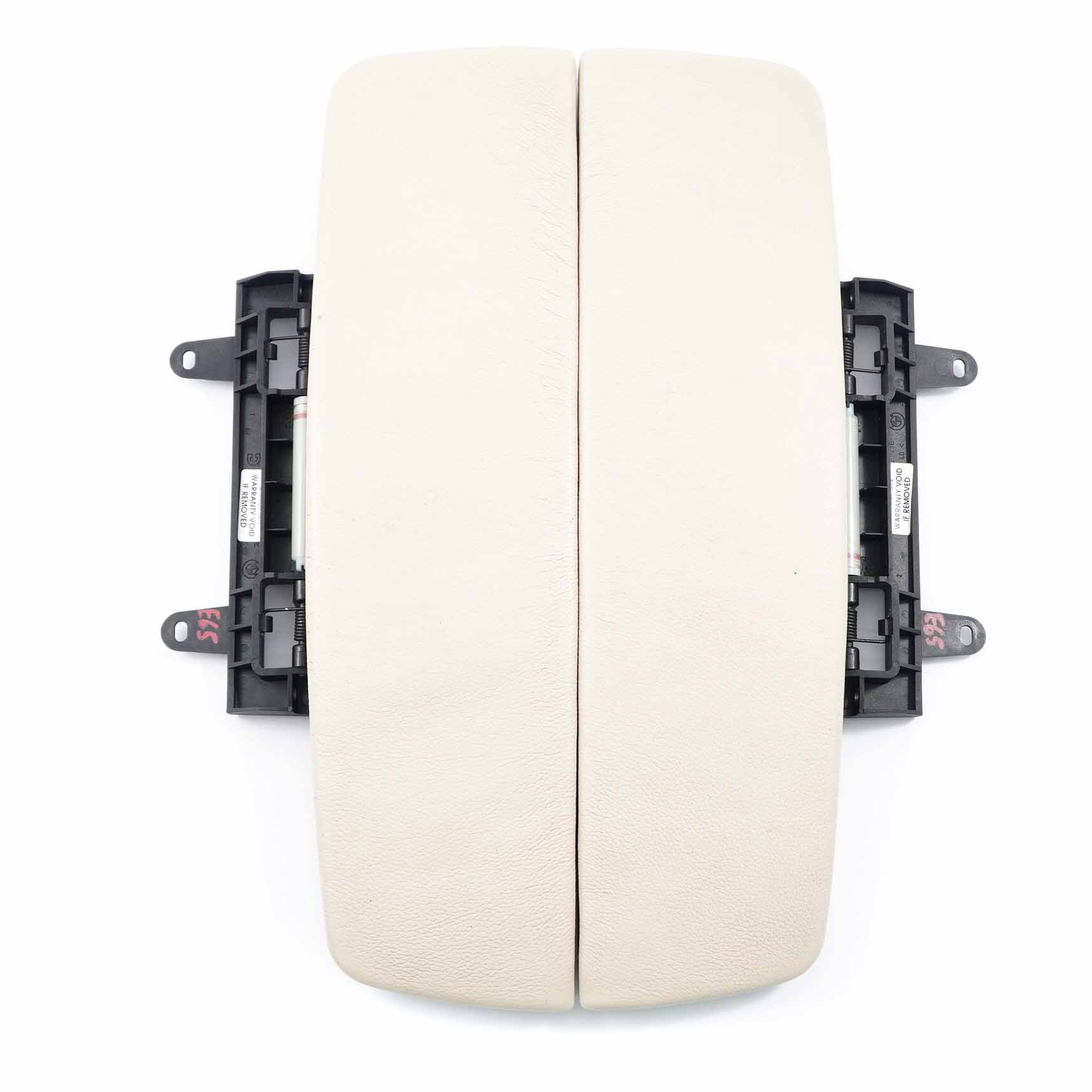 Armlehnenabdeckungsset BMW E65 E66 Mittelkonsolenverkleidung Leder Creme Beige