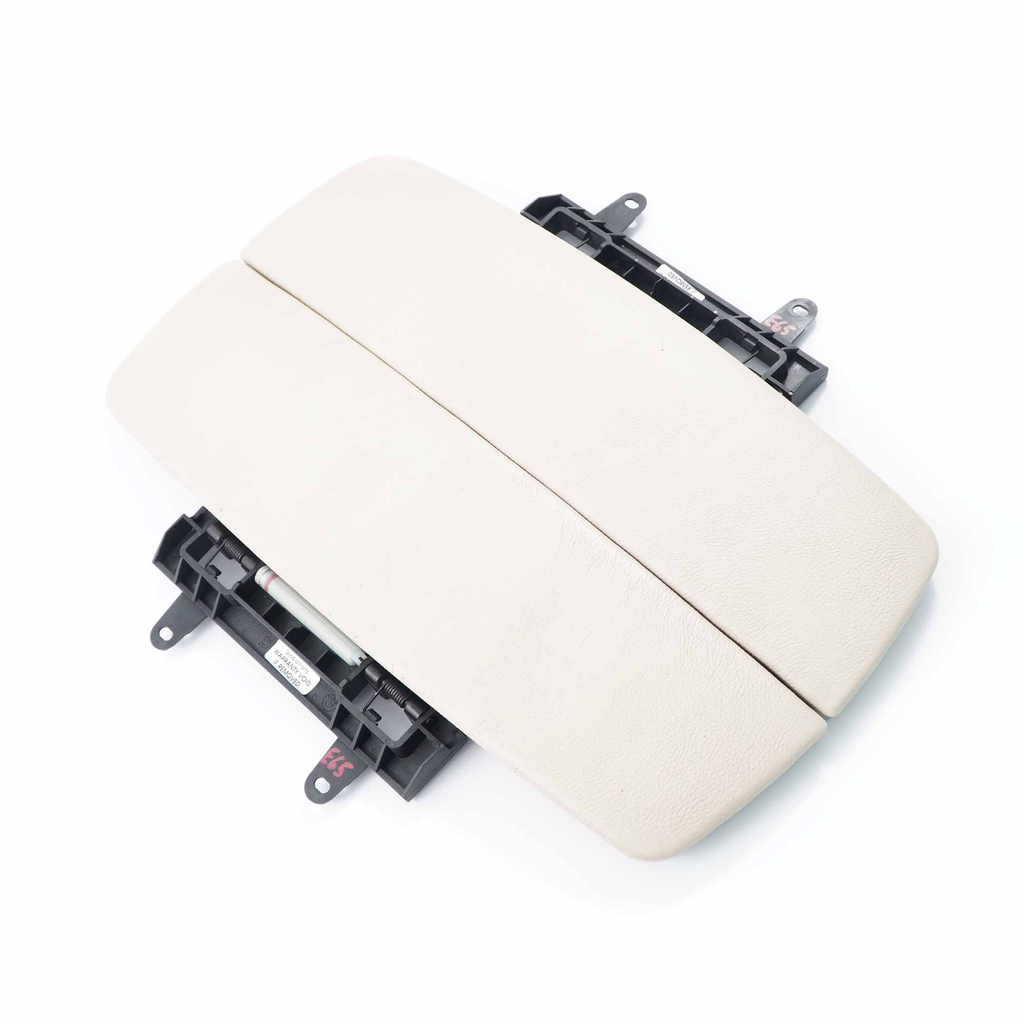 Armlehnenabdeckungsset BMW E65 E66 Mittelkonsolenverkleidung Leder Creme Beige