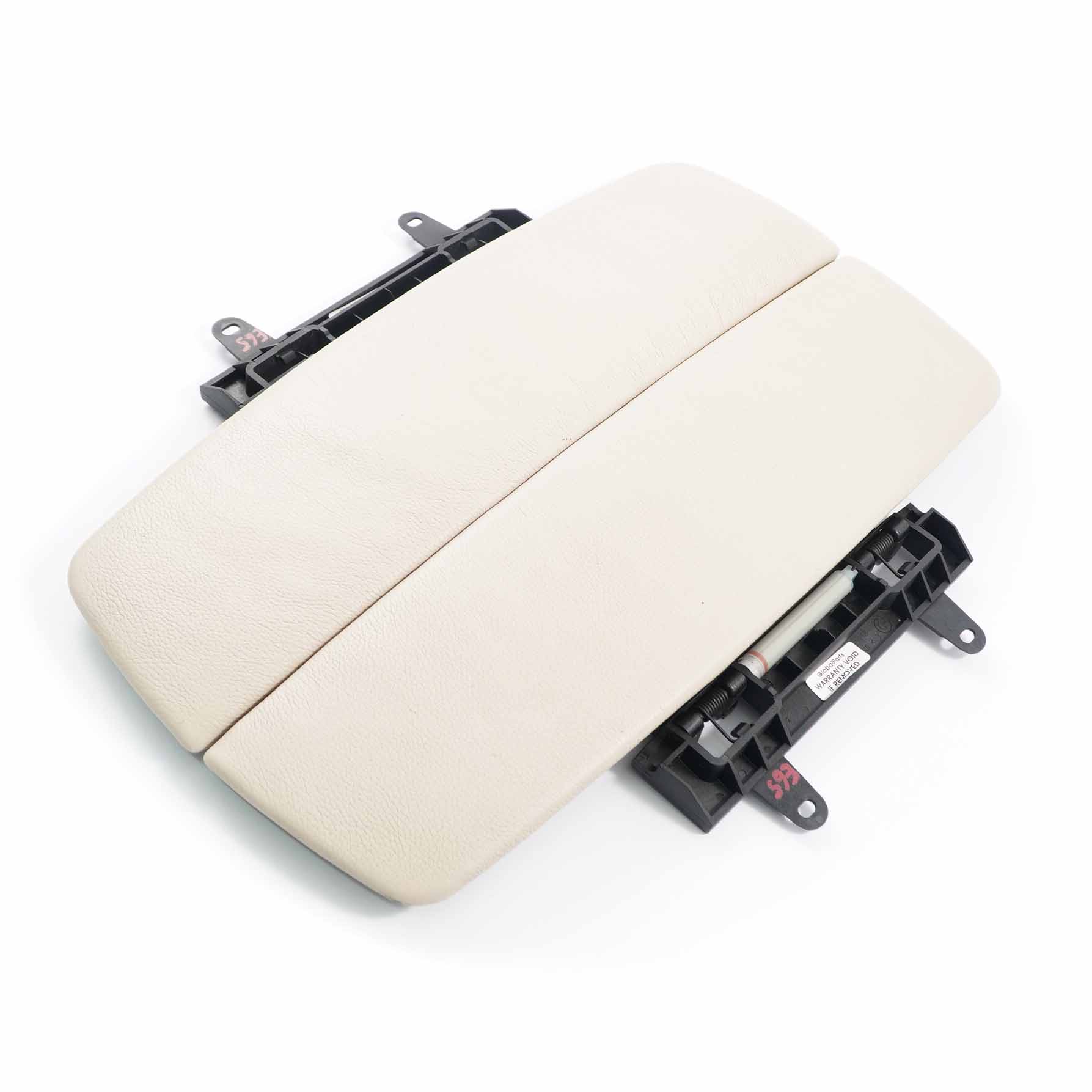 Armlehnenabdeckungsset BMW E65 E66 Mittelkonsolenverkleidung Leder Creme Beige