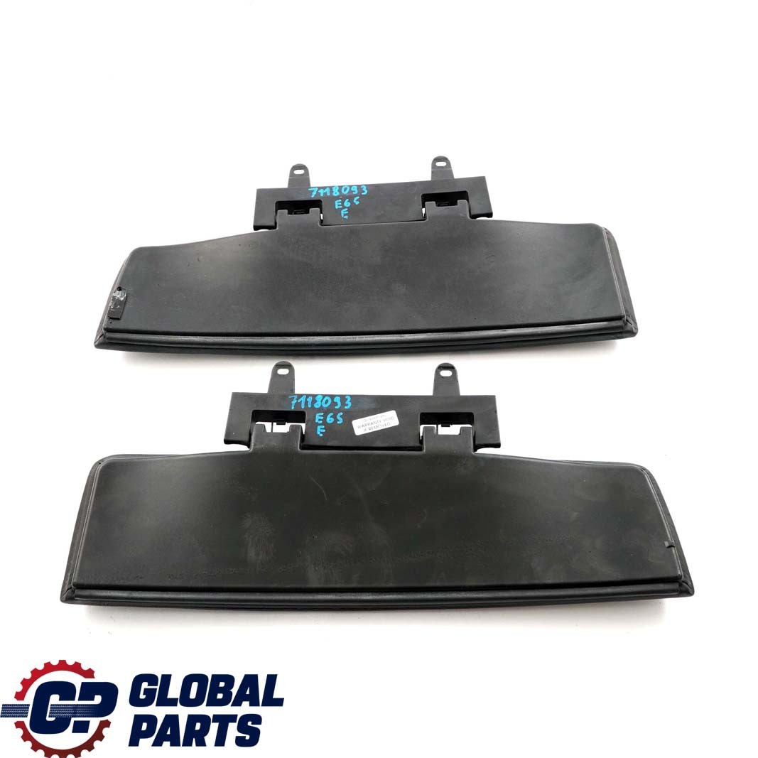 BMW 7 er E65 E66 Set Abdeckung Mittelarmlehne Vorne Leder Schwarz 7118093