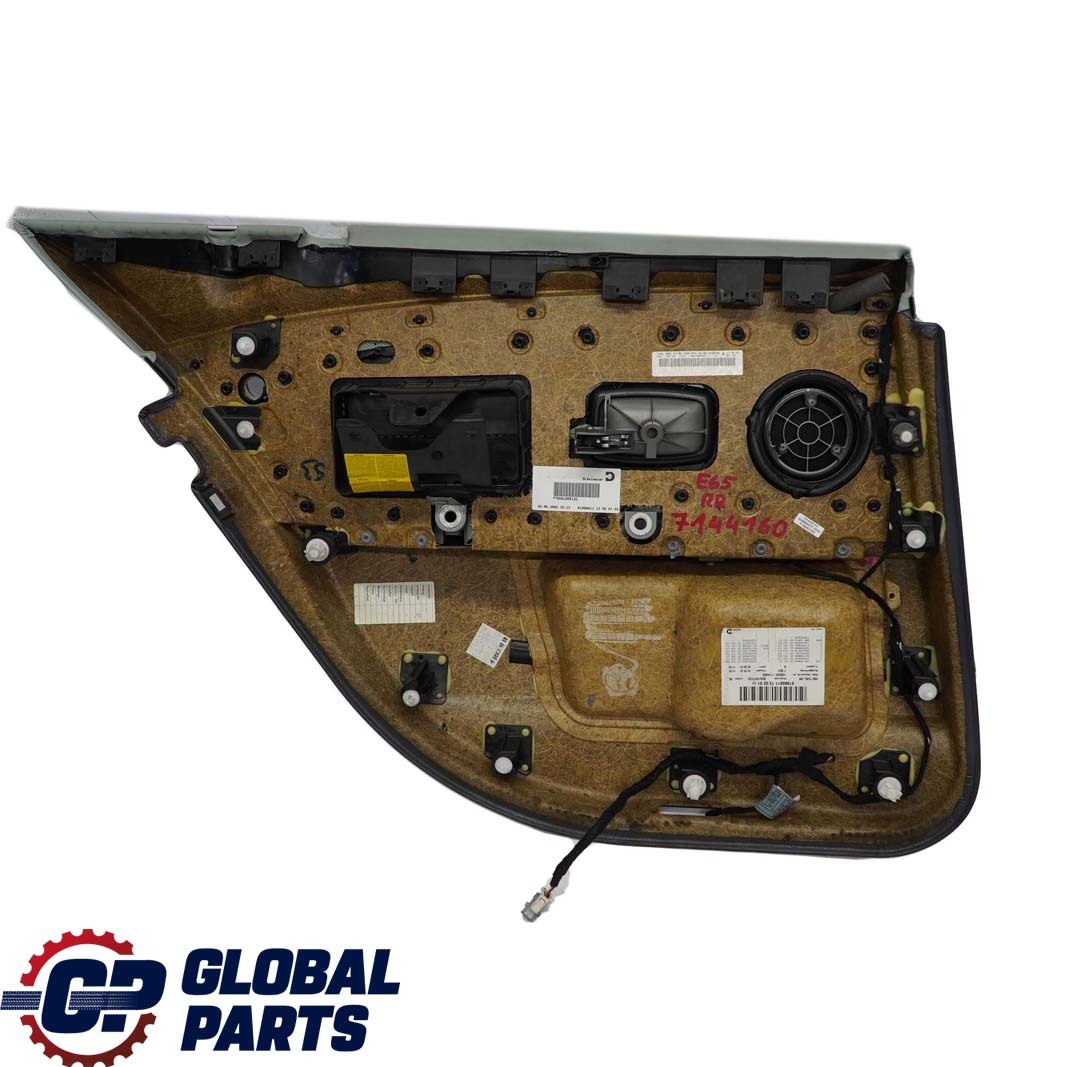 BMW 7 er E65 Türverkleidung Abdeckung Hinten Rechts Leder Nasca Gruen