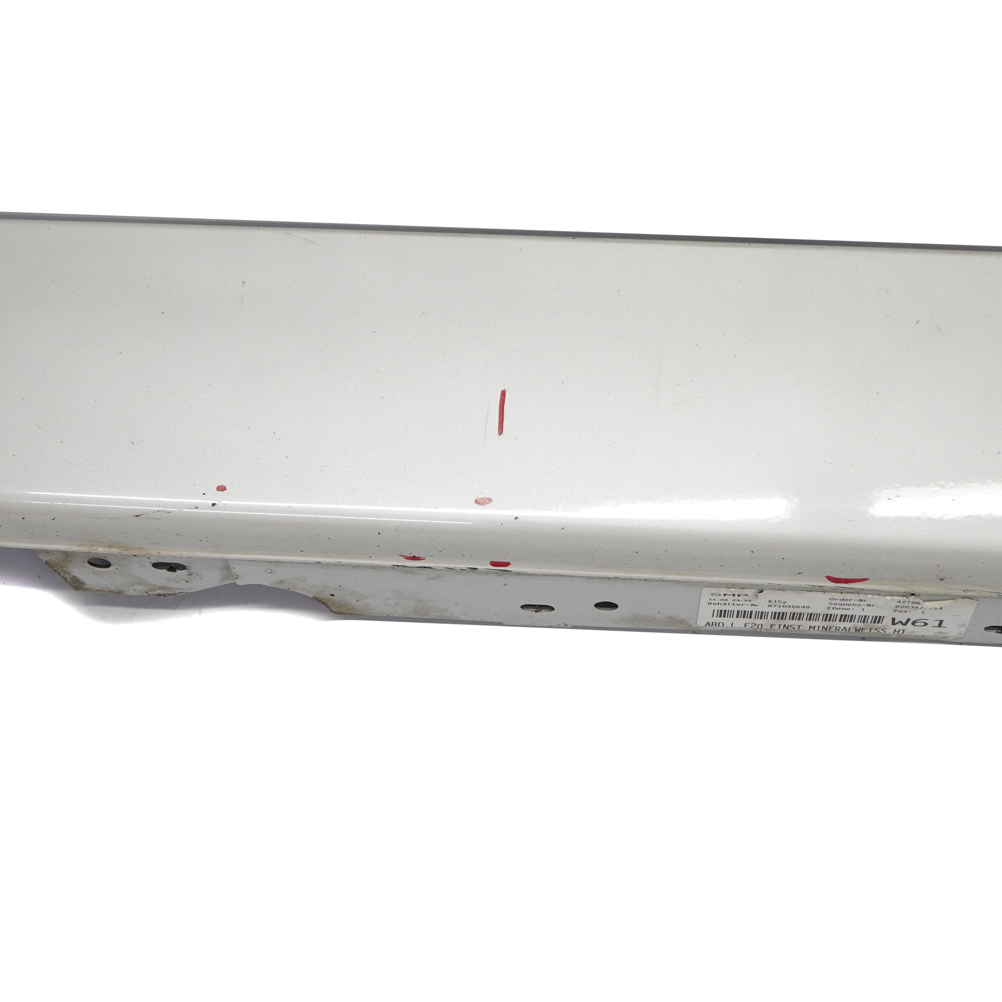 BMW F20 Side Skirt Door Sill Strip Cover Left N/S Mineral White Metallic - A96