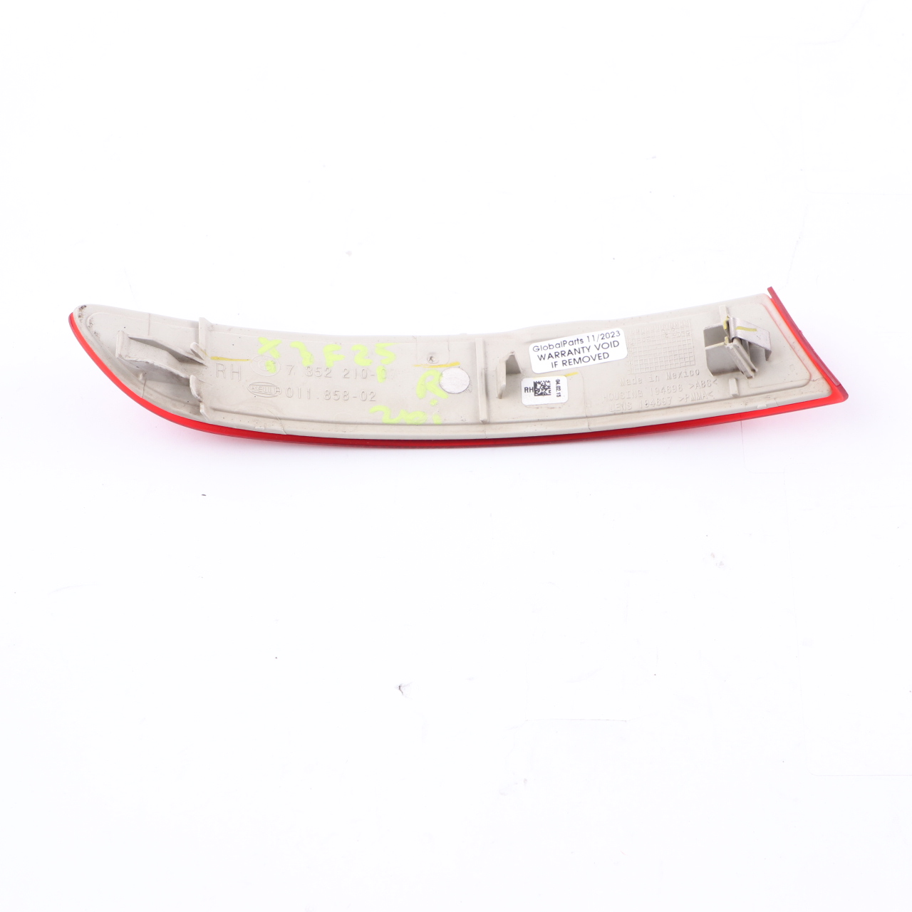 BMW X3 F25 Lampe Reflektor hinten rechts Stoßstange Trim Reflexion rot 7352210