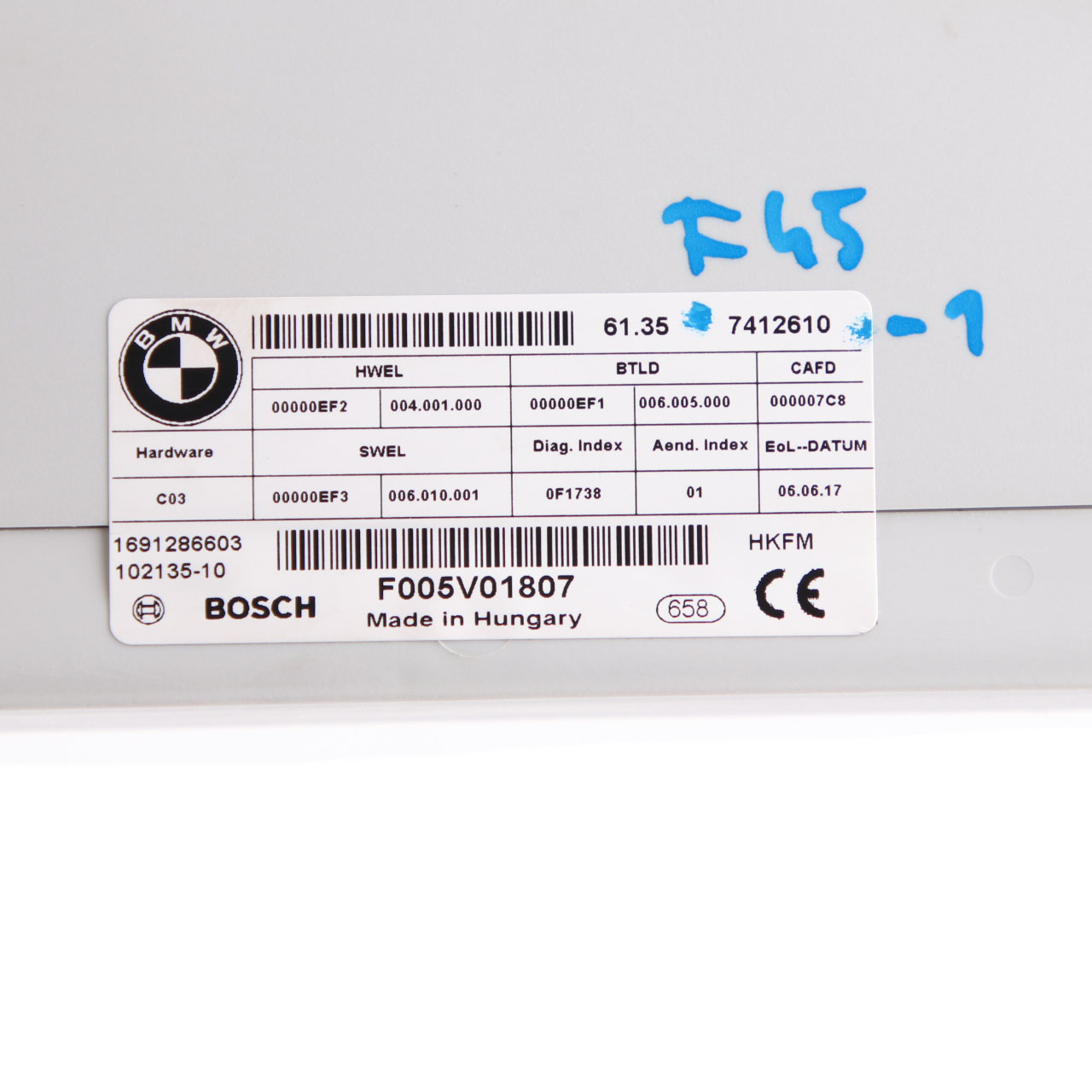 BMW F15 F16 F31 F36 Modul Steuergerät Kofferraumklappe Heckklappenaufzug 7384722