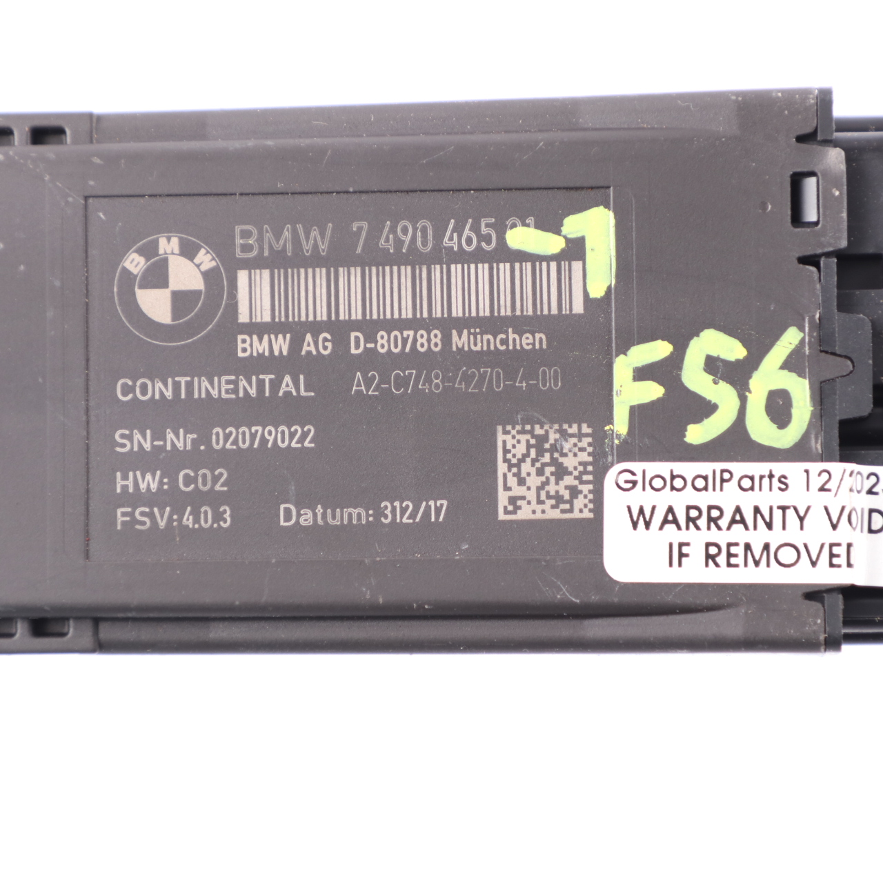 BMW F10 F20 F30 F31 Mini F55 F56 Vordersitzheizungs-Steuermodul ECU 7490465