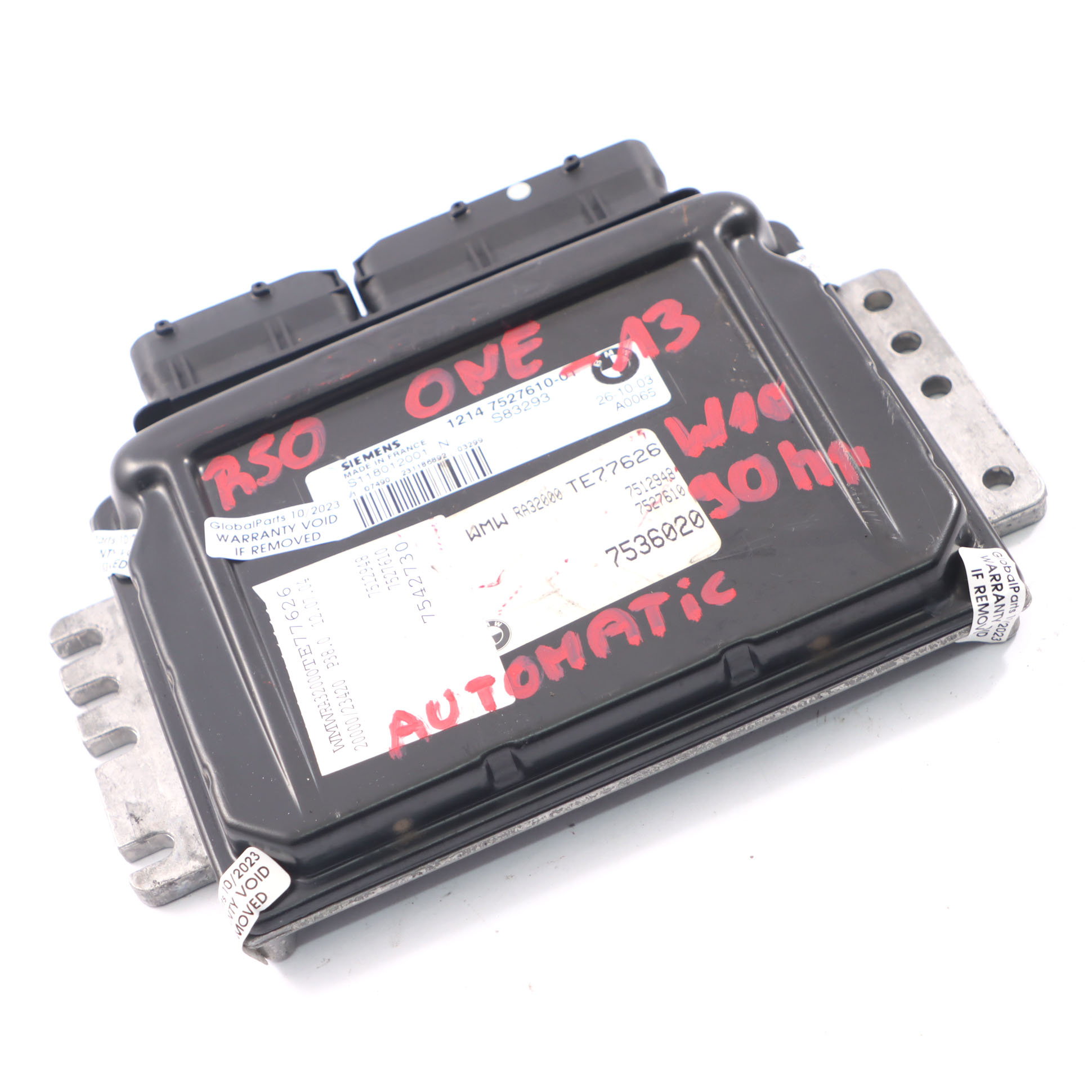 MINI One R50 W10 90PS Motor ECU Steuergerät Modul DME 7527610 Automatik