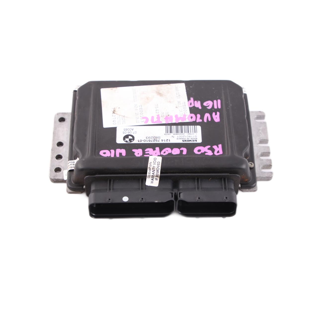 BMW Mini Cooper One R50 DME Benzinmotor Steuergerät ECU Automatik 7527610