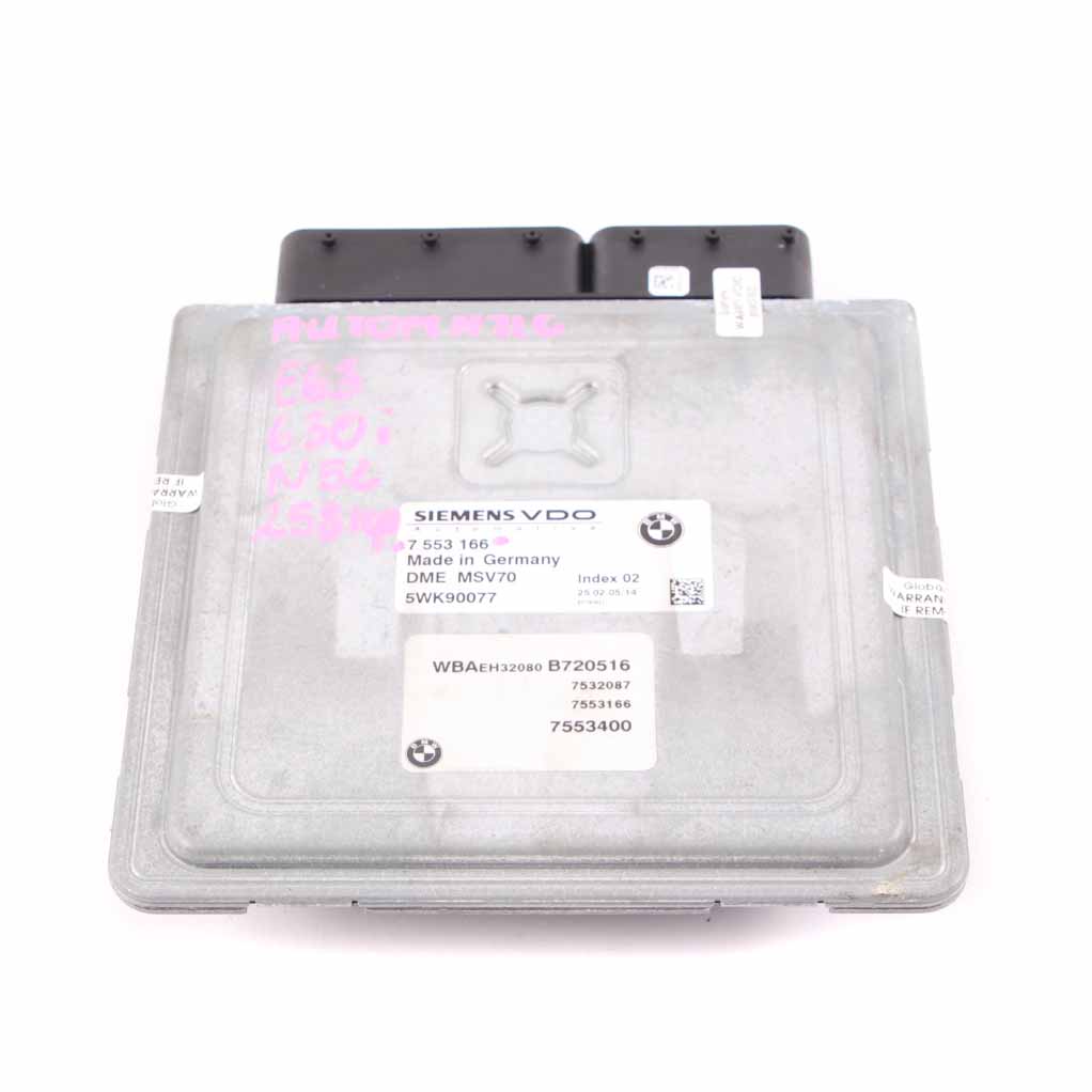 BMW E60 E63 E90 N52 330i 530i 630i Motorsteuergerät ECU DME 7553166 Automatik