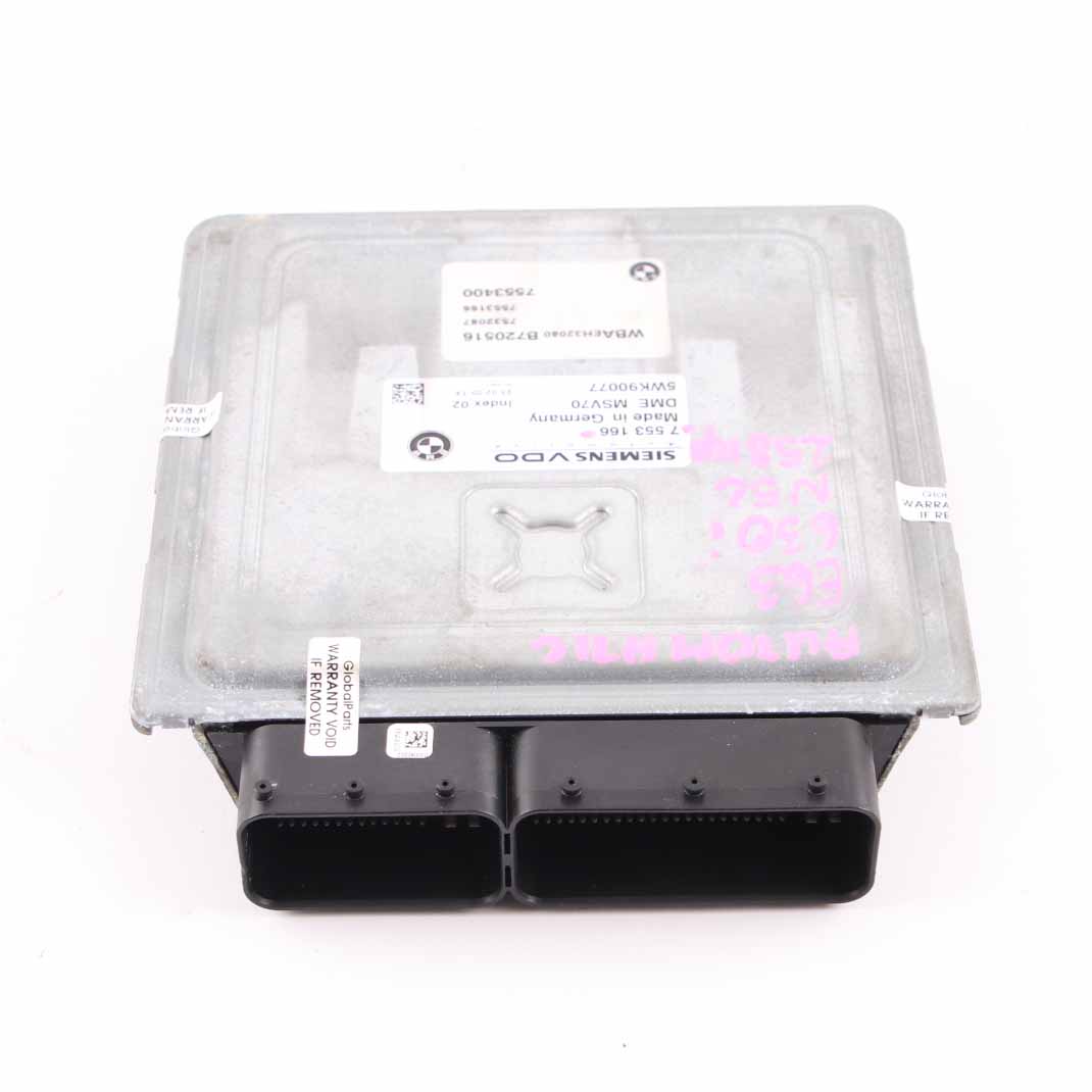 BMW E60 E63 E90 N52 330i 530i 630i Motorsteuergerät ECU DME 7553166 Automatik