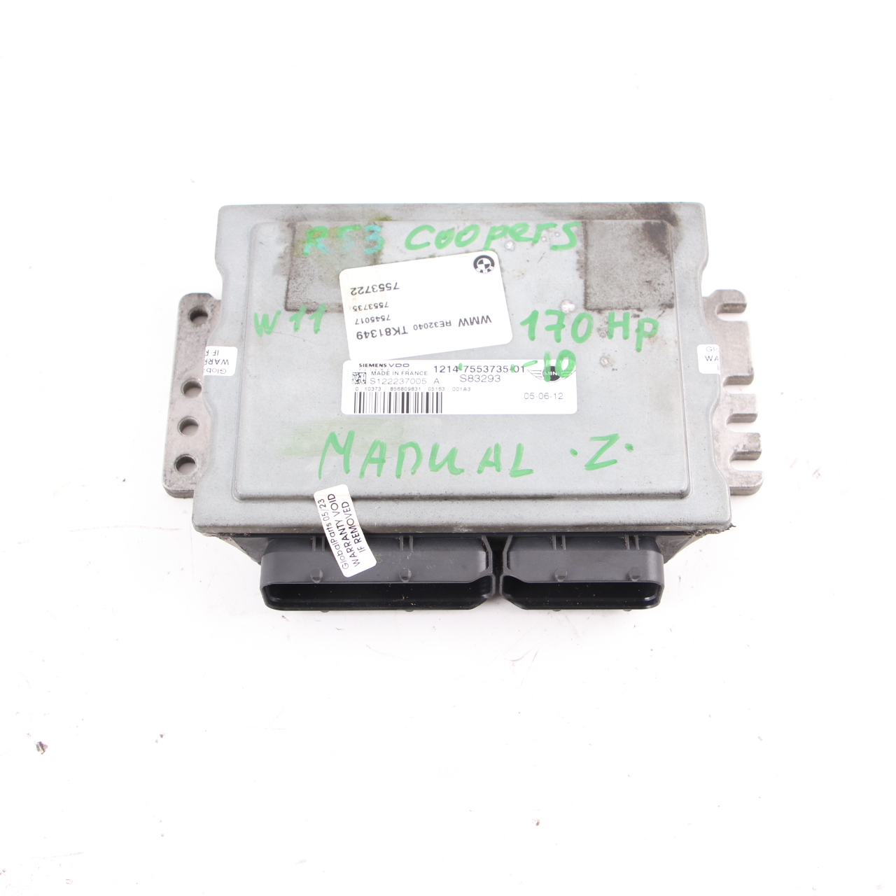 MINI S R52 R53 W11 Motorsteuergerät Modul ECU DME 7553735 Handbuch