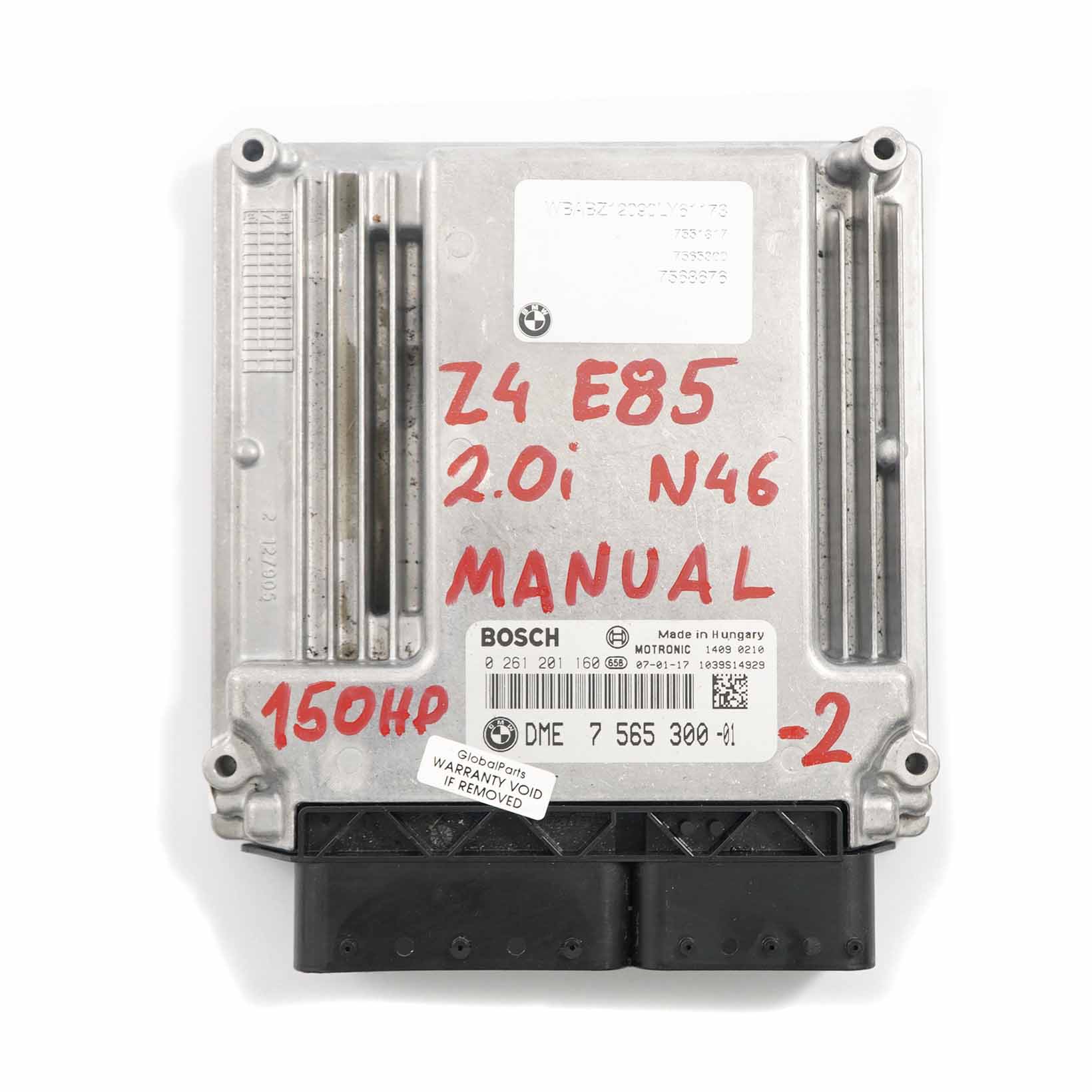 BMW Z4 E85 2.0i N46 150HP ECU Modul Steuergerät Kit DME 7565300 EWS Schlüssel