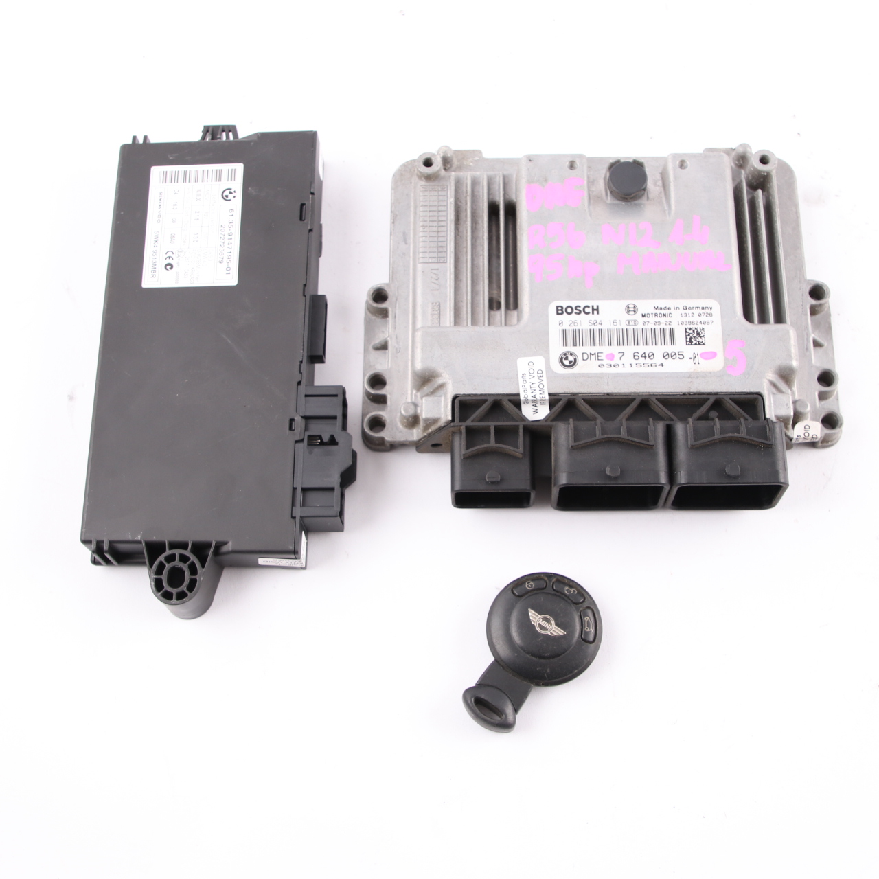 Mini R55 R56 N12 1.4 95HP ECU Kit Motor DME 7640005 CAS3 Schlüssel Schalgetriebe