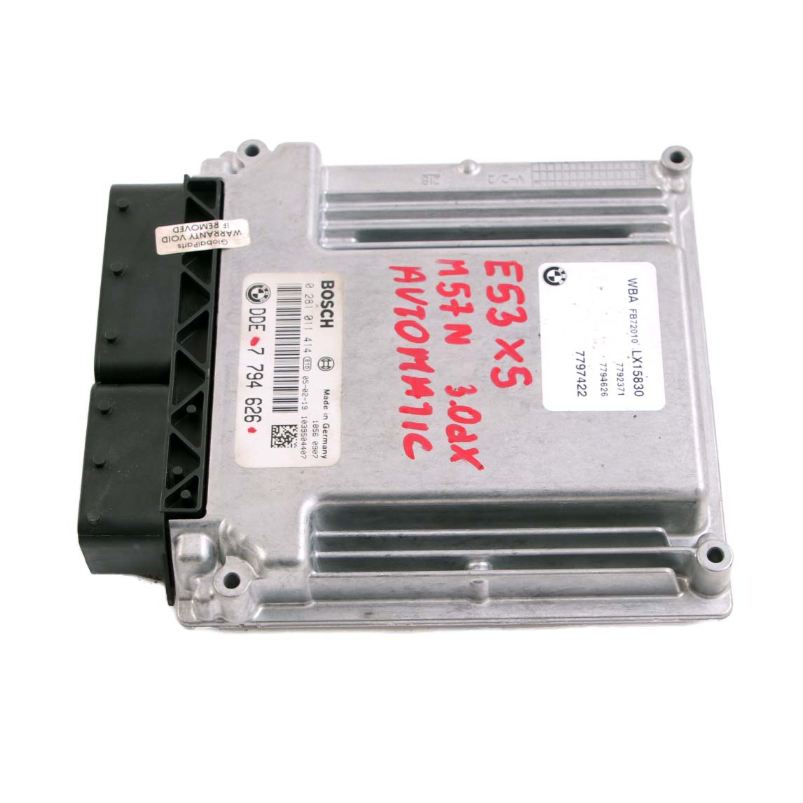 BMW X5 E53 3.0d M57N 218HP ECU Motorsteuergerät DDE 7794626 Automatik