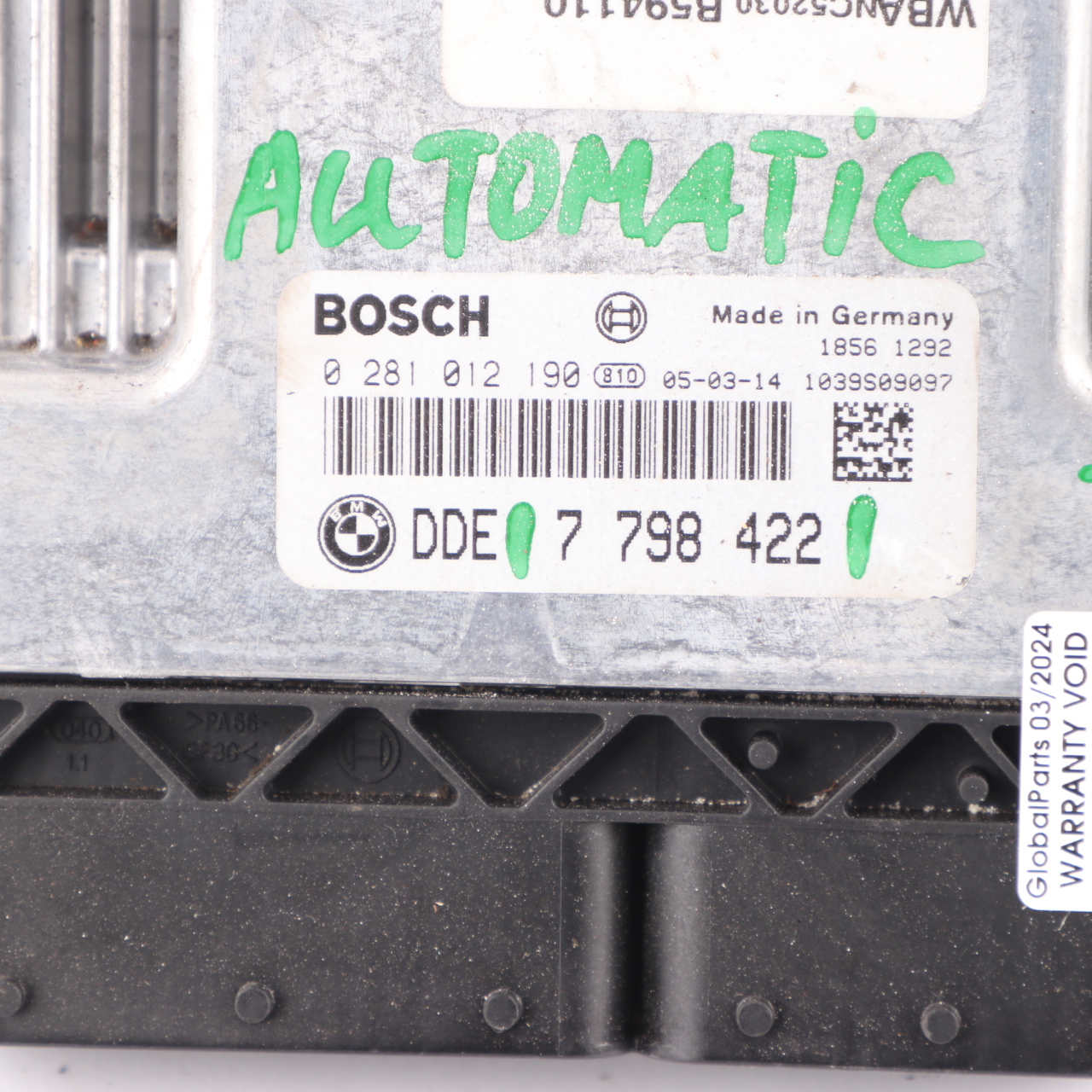 BMW E60 E61 525d M57N 177HP Motorsteuergerät ECU DDE 7798422 Automatik