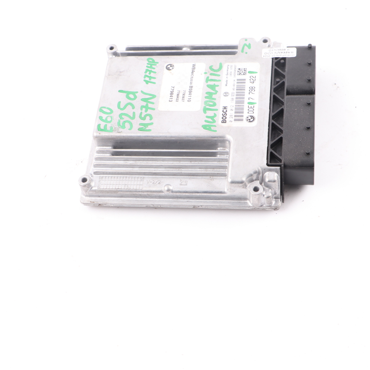 BMW E60 E61 525d M57N 177HP Motorsteuergerät ECU DDE 7798422 Automatik