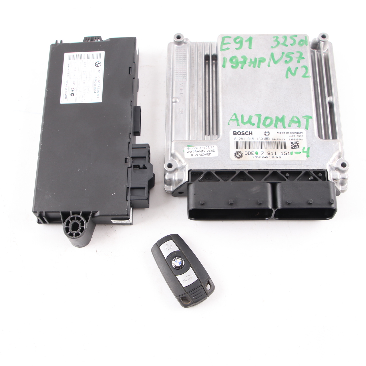 BMW E60 LCI E90 325d 525d M57N2 ECU Kit Steuergerät DDE 7811151 CAS3 Schlüssel