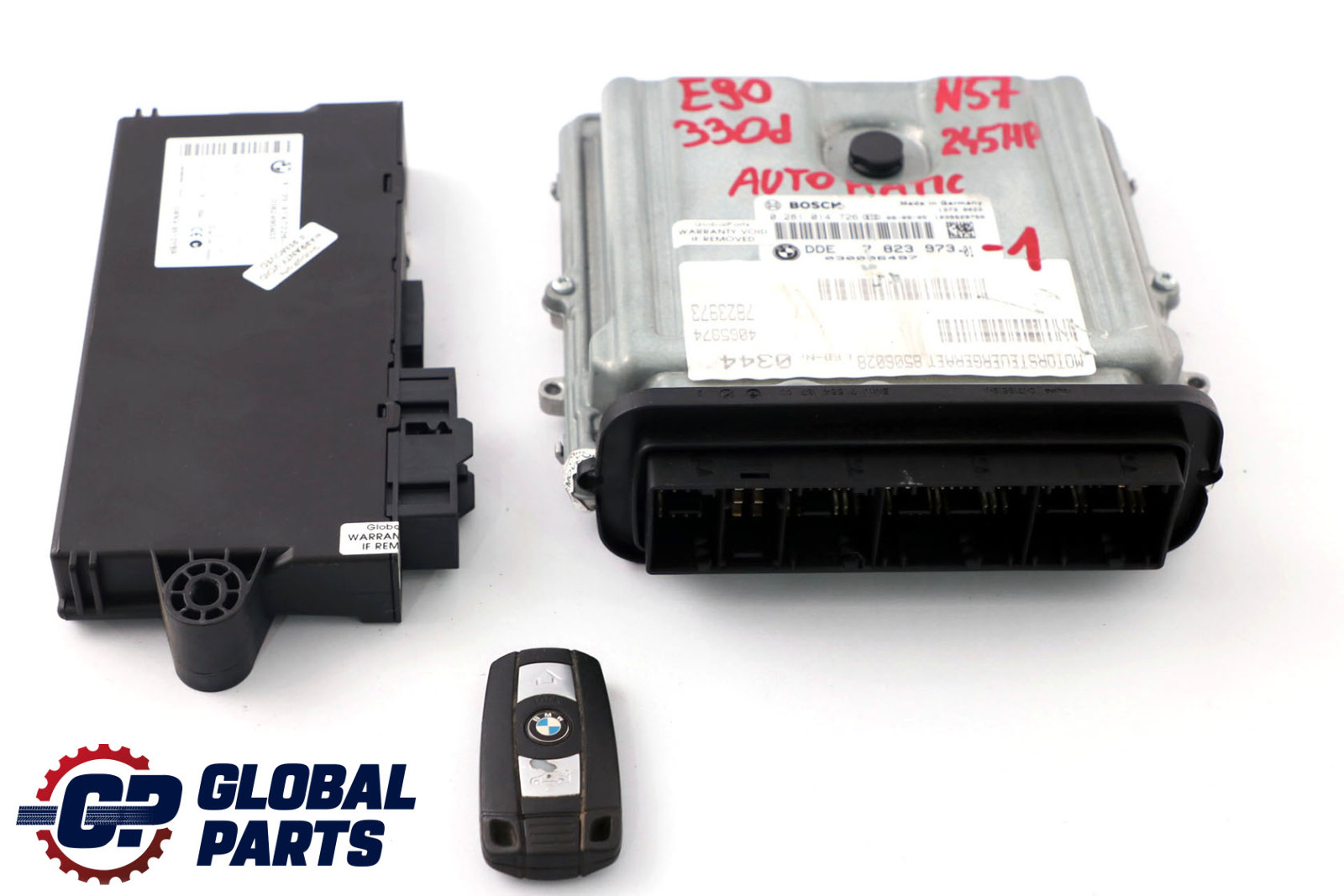 BMW E90 E91 LCI E92 330d N57 245PS ECU Motor Kit DDE 7823973 CAS3 Schlüssel