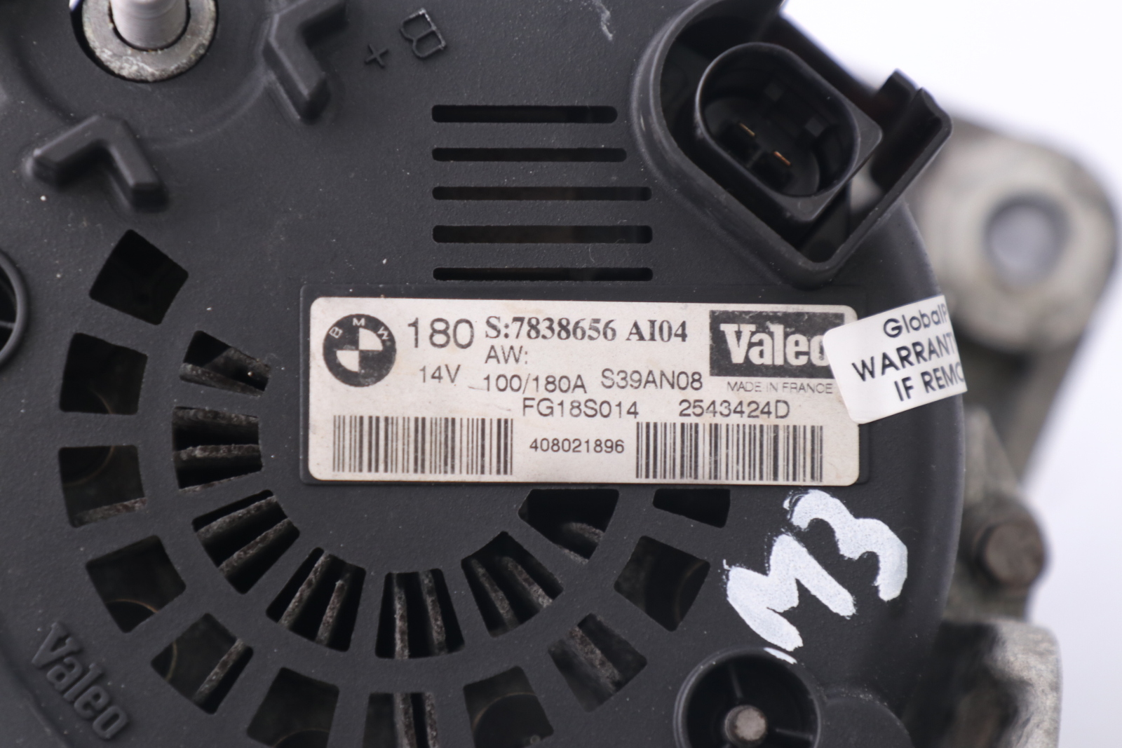 BMW E90 E91 E92 M3 Motor Lichtmaschine Generator Valeo 180A 7838656