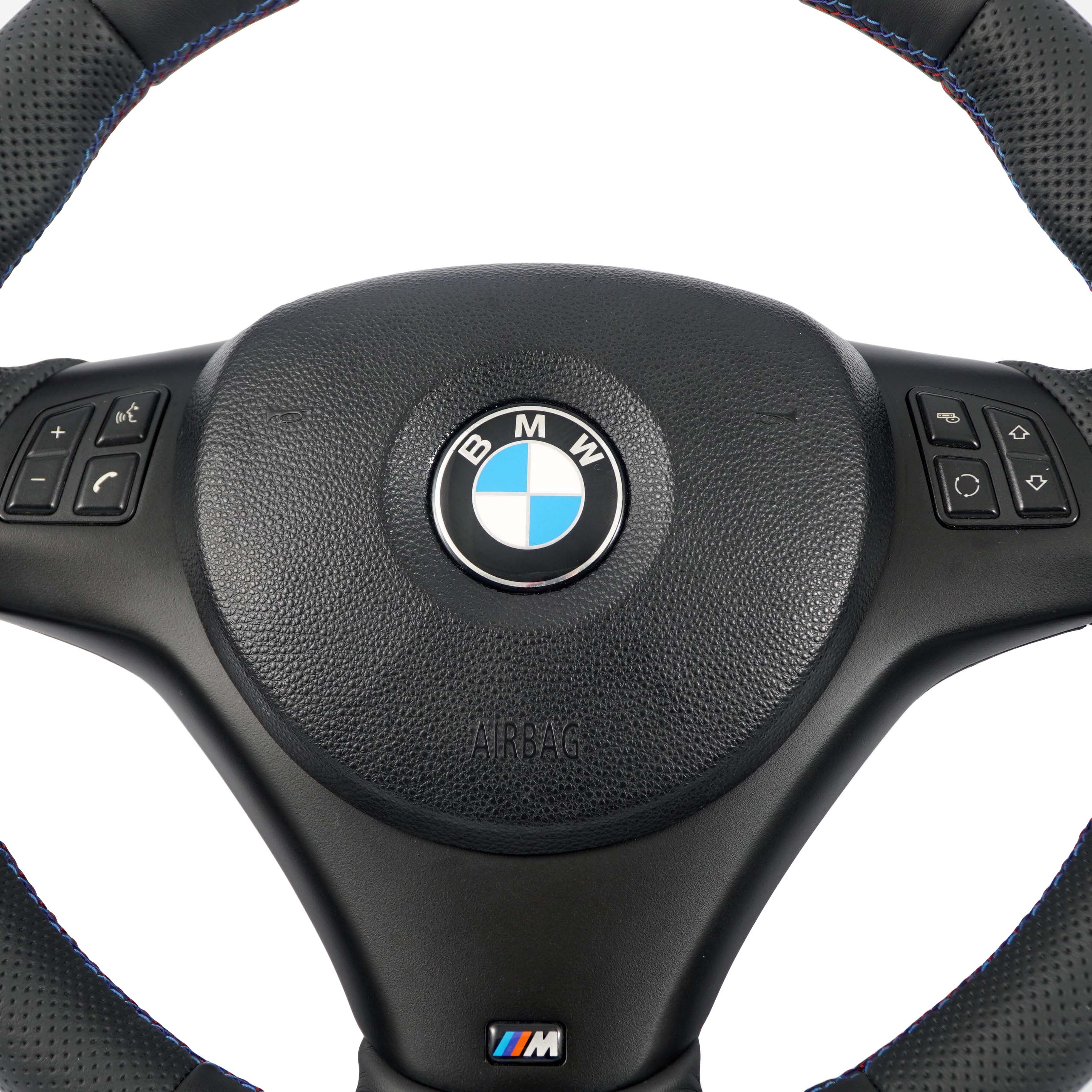 BMW E81 E82 E87 E90 E91 E92 NEU Schwarz Leder M Sportlenkrad Sport Lenkrad Dick