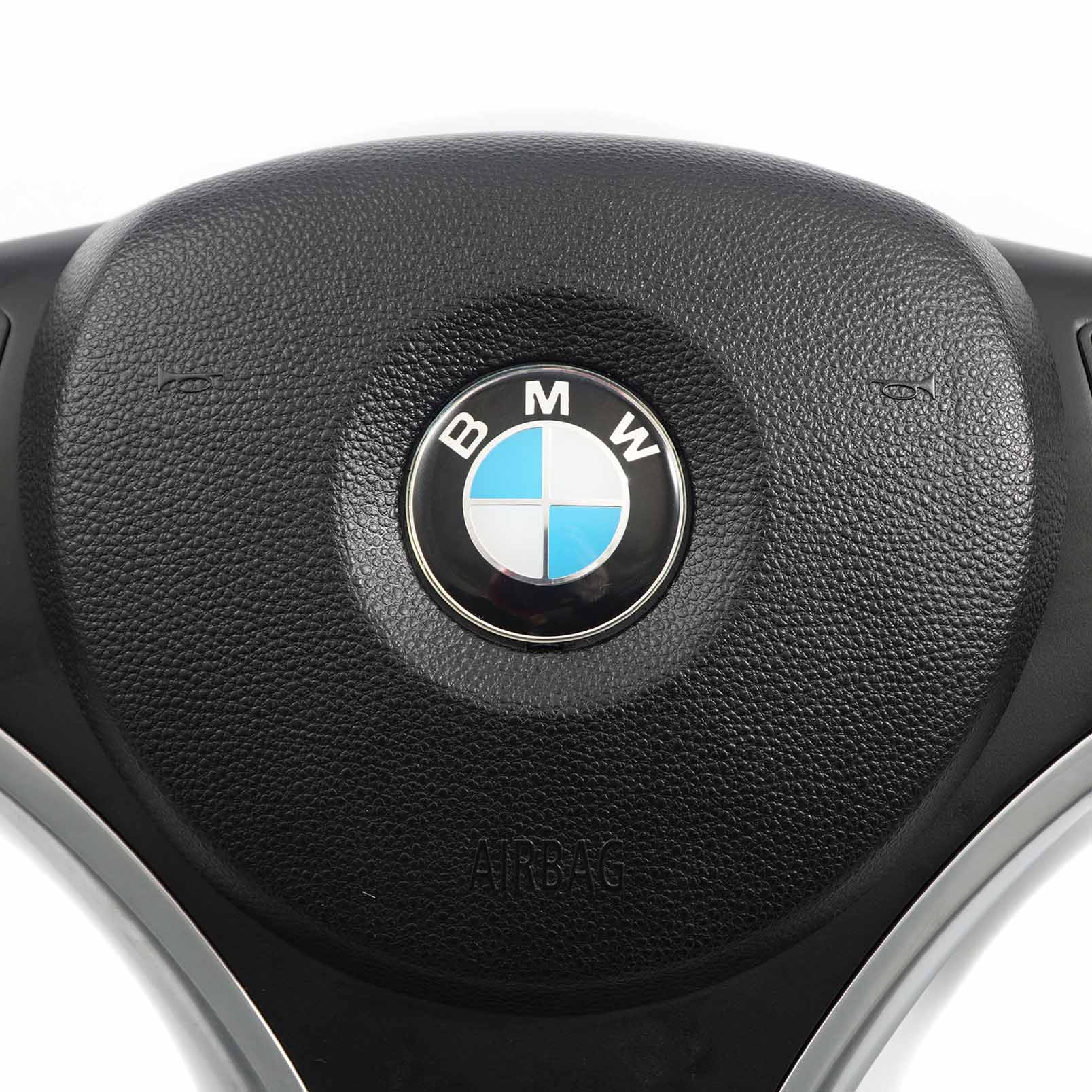 BMW E81 E82 E87 E90 E91 E92 NEU Schwarz Leder wie M-Sport Lenkrad Sportlenkrad