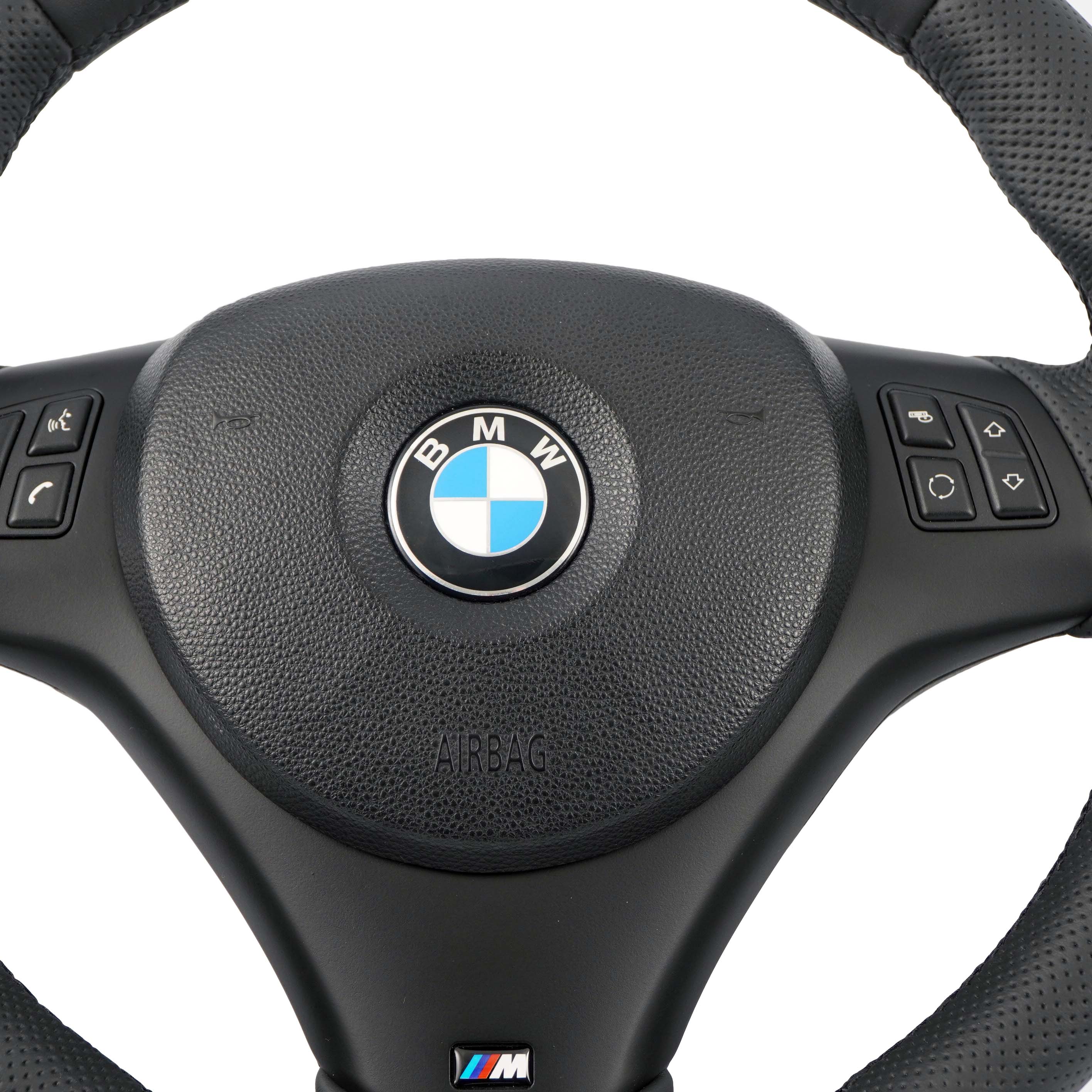 BMW E81 E82 E87 E90 E91 E92 E93 NEW Black Leather M-Sport Thick Steering Wheel