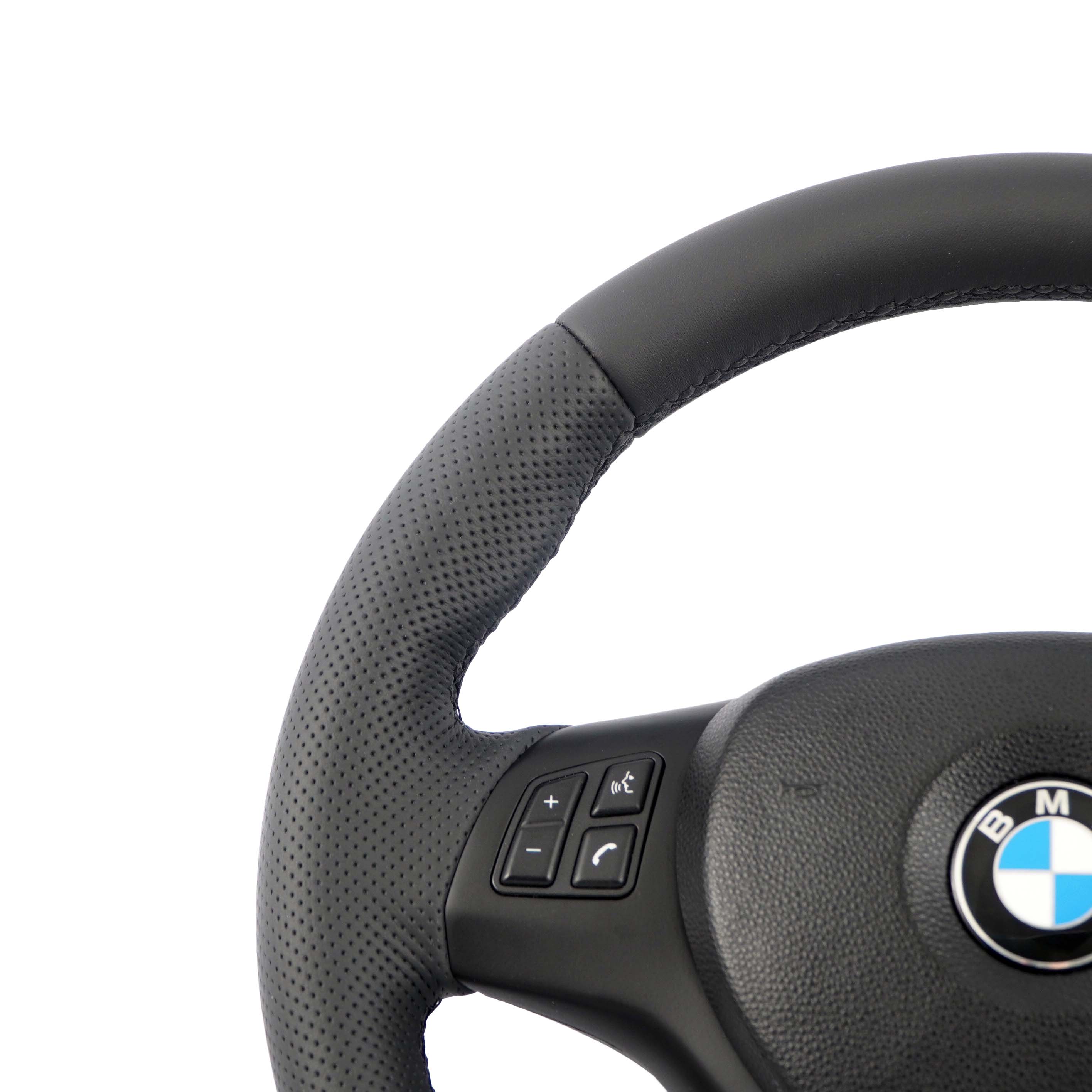 BMW E81 E82 E87 E90 E91 E92 E93 NEW Black Leather M-Sport Thick Steering Wheel