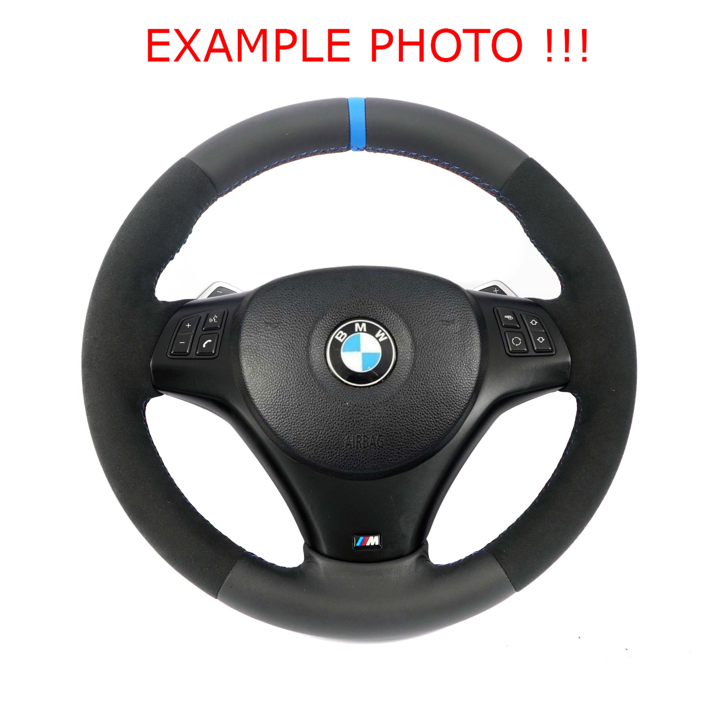 BMW E92 E93 LCI NEW Leather Alcantara M-Sport Thick Steering Wheel Paddle Shift