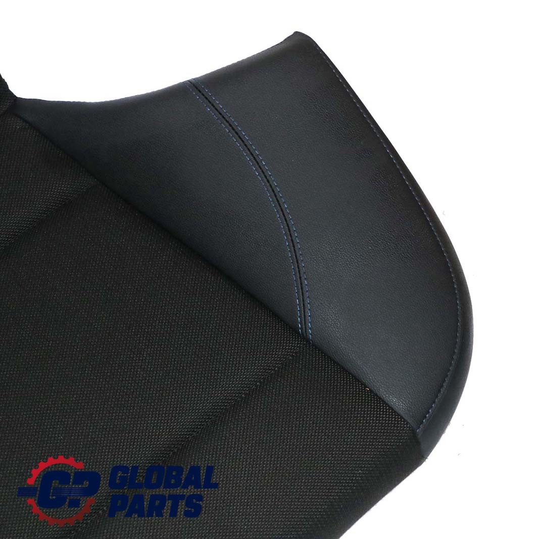 BMW 1 E87 LCI Bezug Sitz Hinten Stoff Sensatec Flashpoint Schwarz Blau