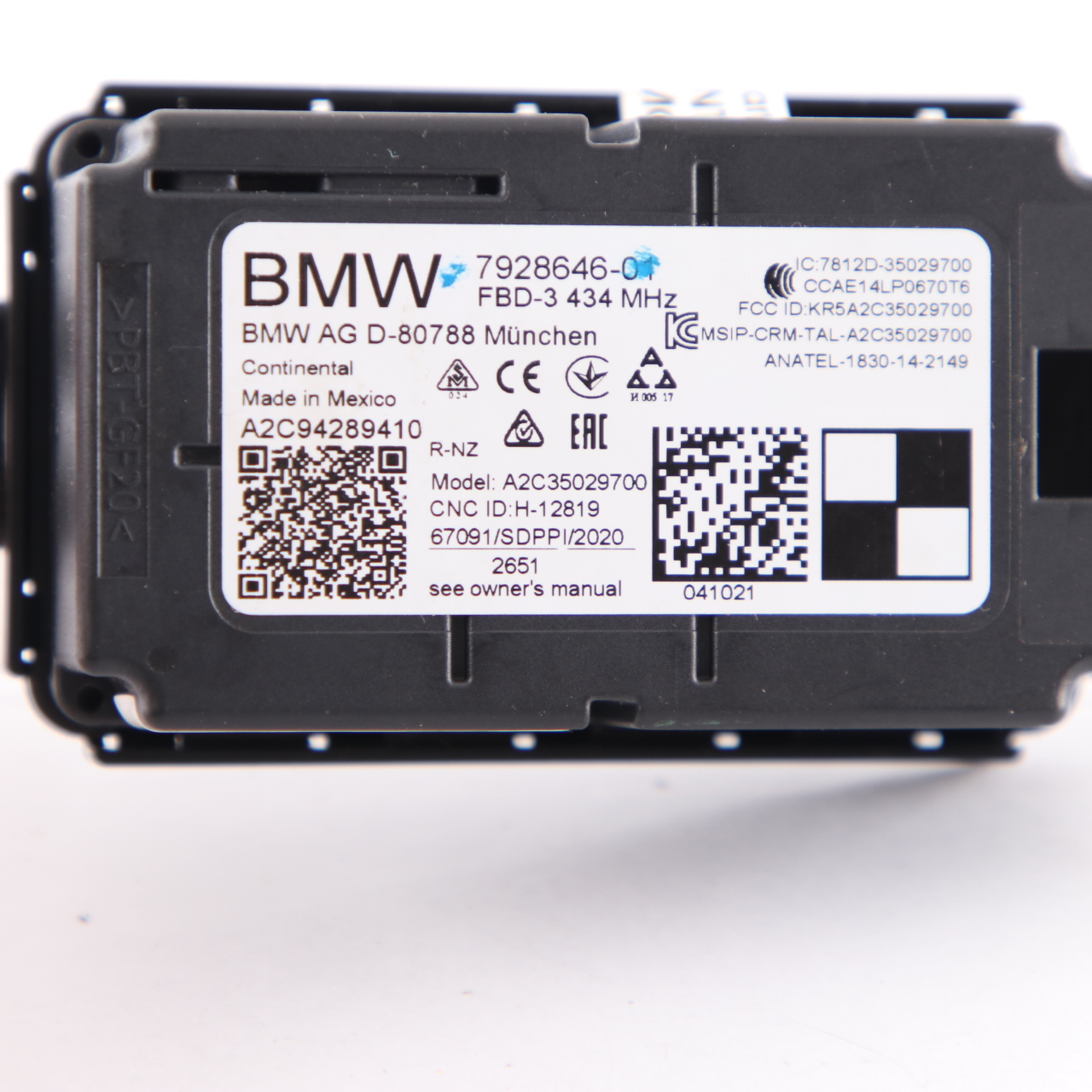 BMW F34 GT Mini F55 F56 F60 Funkfernbedienungseinheit Empfänger 434 MHZ 7928646